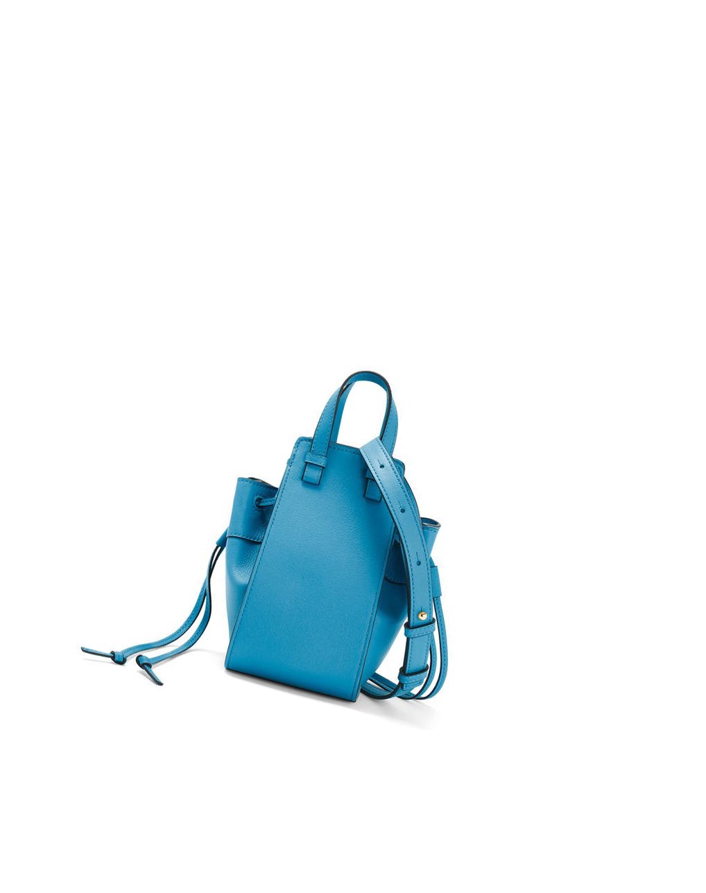 Loewe Mini Hammock drawstring in classic calfskin Bleu | 3521XOZAW