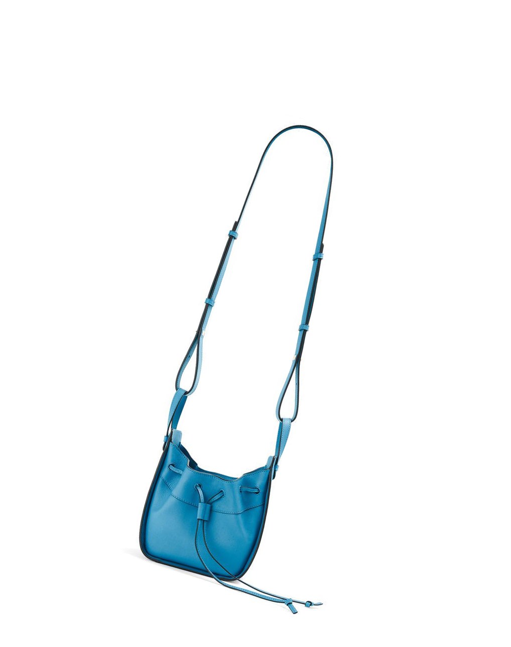 Loewe Mini Hammock drawstring in classic calfskin Bleu | 3521XOZAW