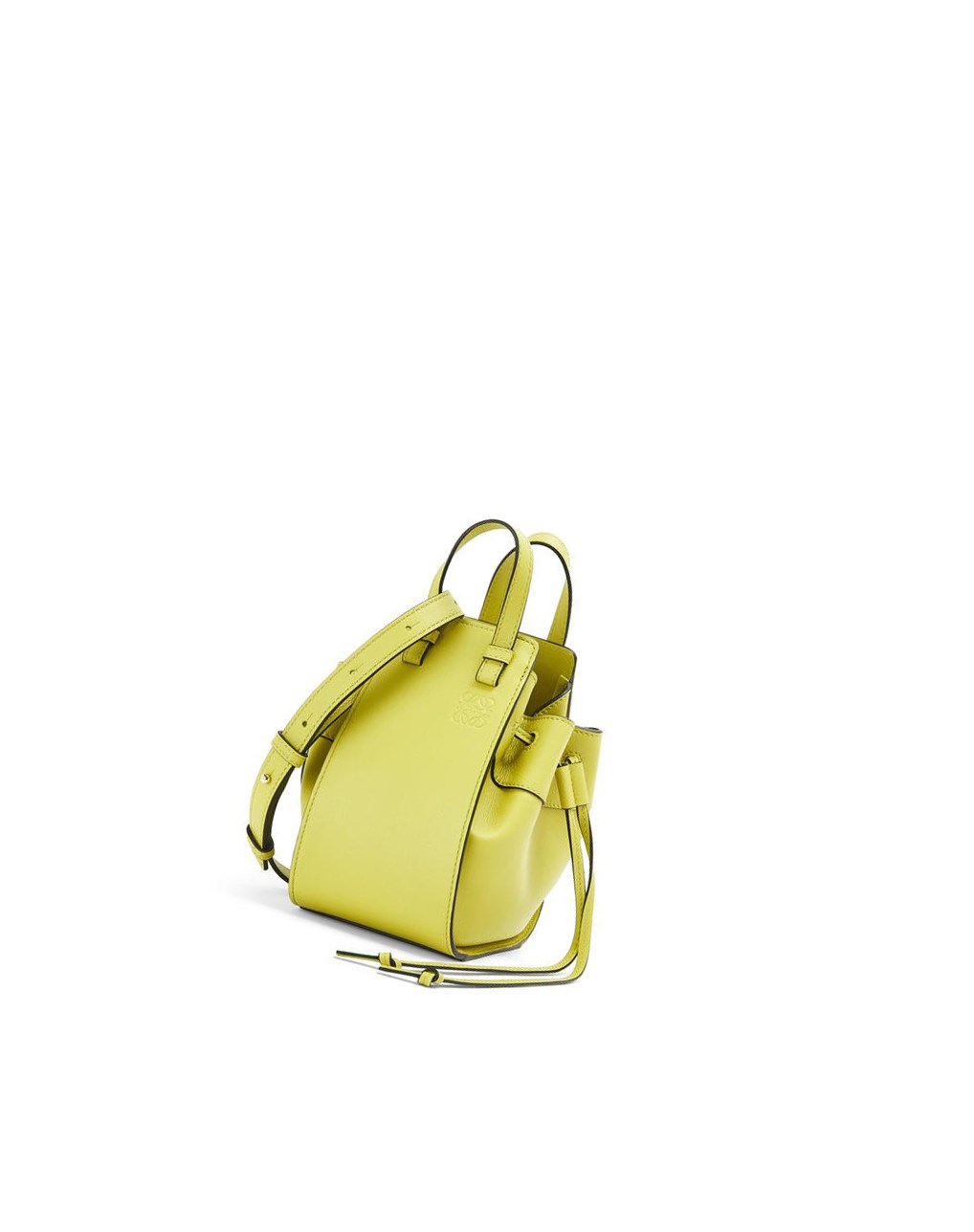 Loewe Mini Hammock drawstring in classic calfskin Jaune | 4096HQUEI