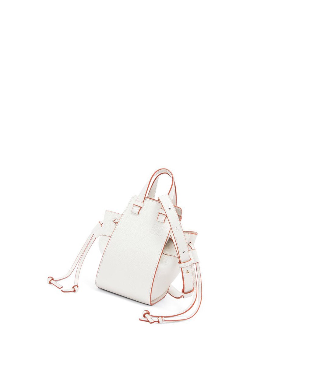 Loewe Mini Hammock drawstring in soft grained calfskin Blanche | 5289IHWZM