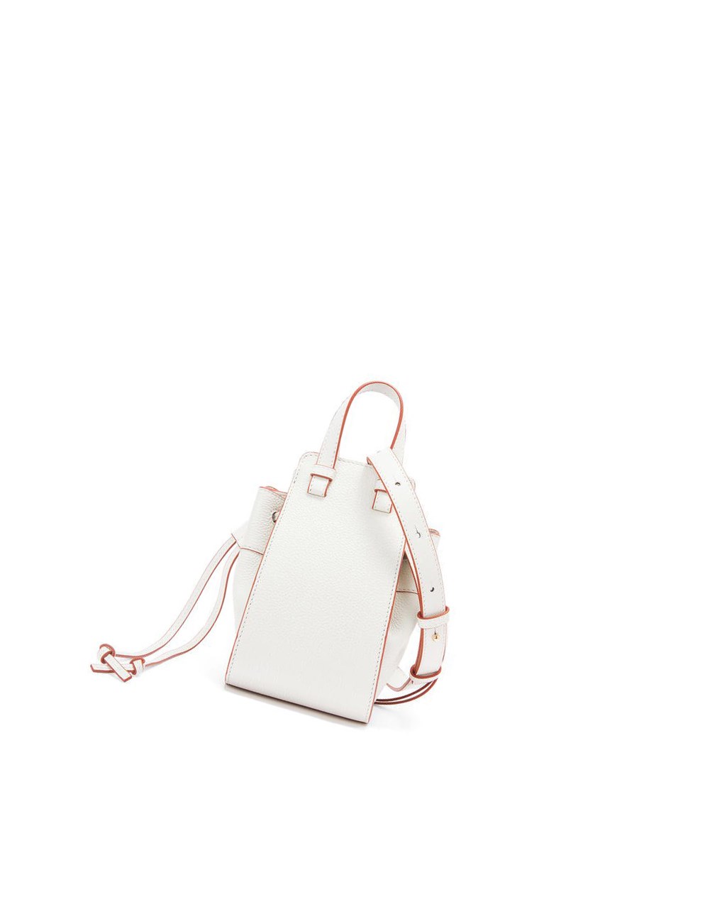 Loewe Mini Hammock drawstring in soft grained calfskin Blanche | 5289IHWZM