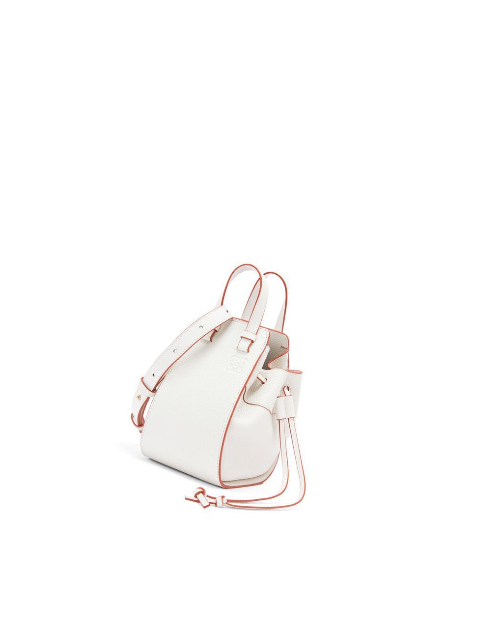 Loewe Mini Hammock drawstring in soft grained calfskin Blanche | 5289IHWZM