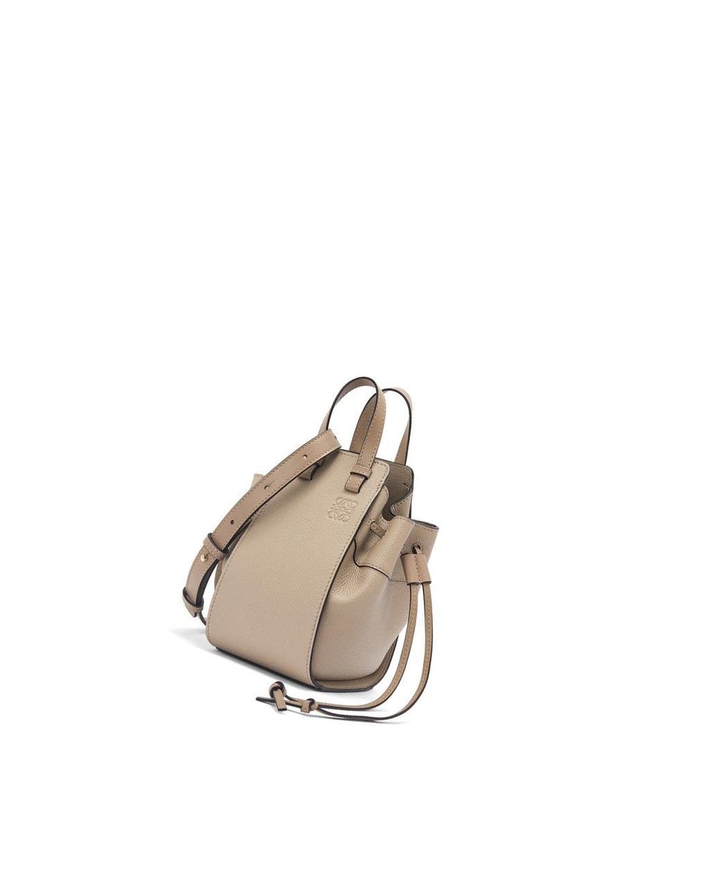 Loewe Mini Hammock drawstring in soft grained calfskin Sable | 9235ANPCV