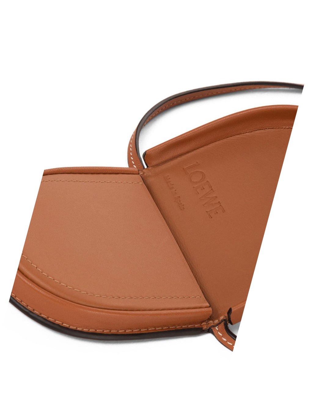 Loewe Mini Heel pouch in soft calfskin Tan | 1309ALOJN