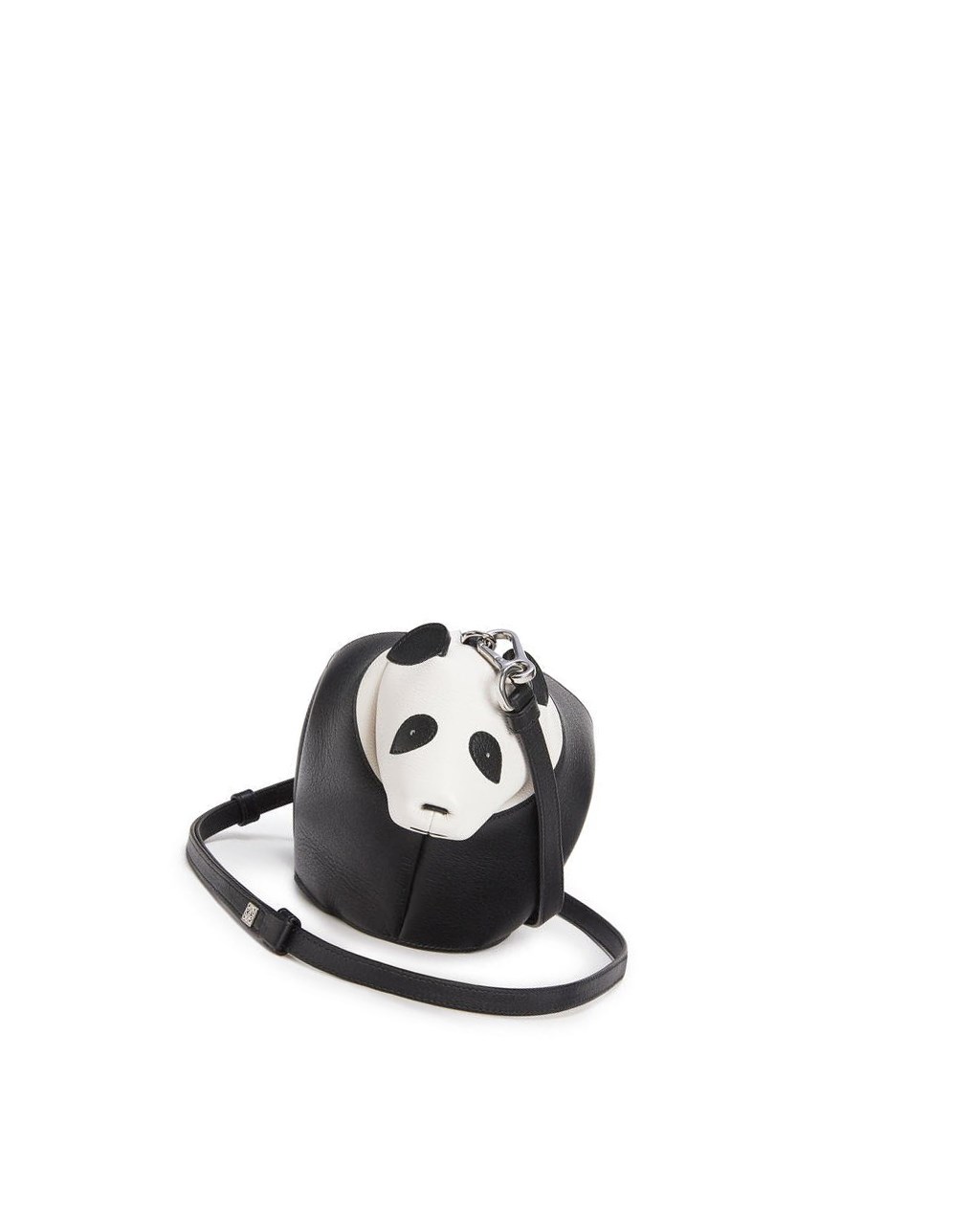 Loewe Mini Panda bag in classic calfskin Noir Blanche | 2937DSIWA