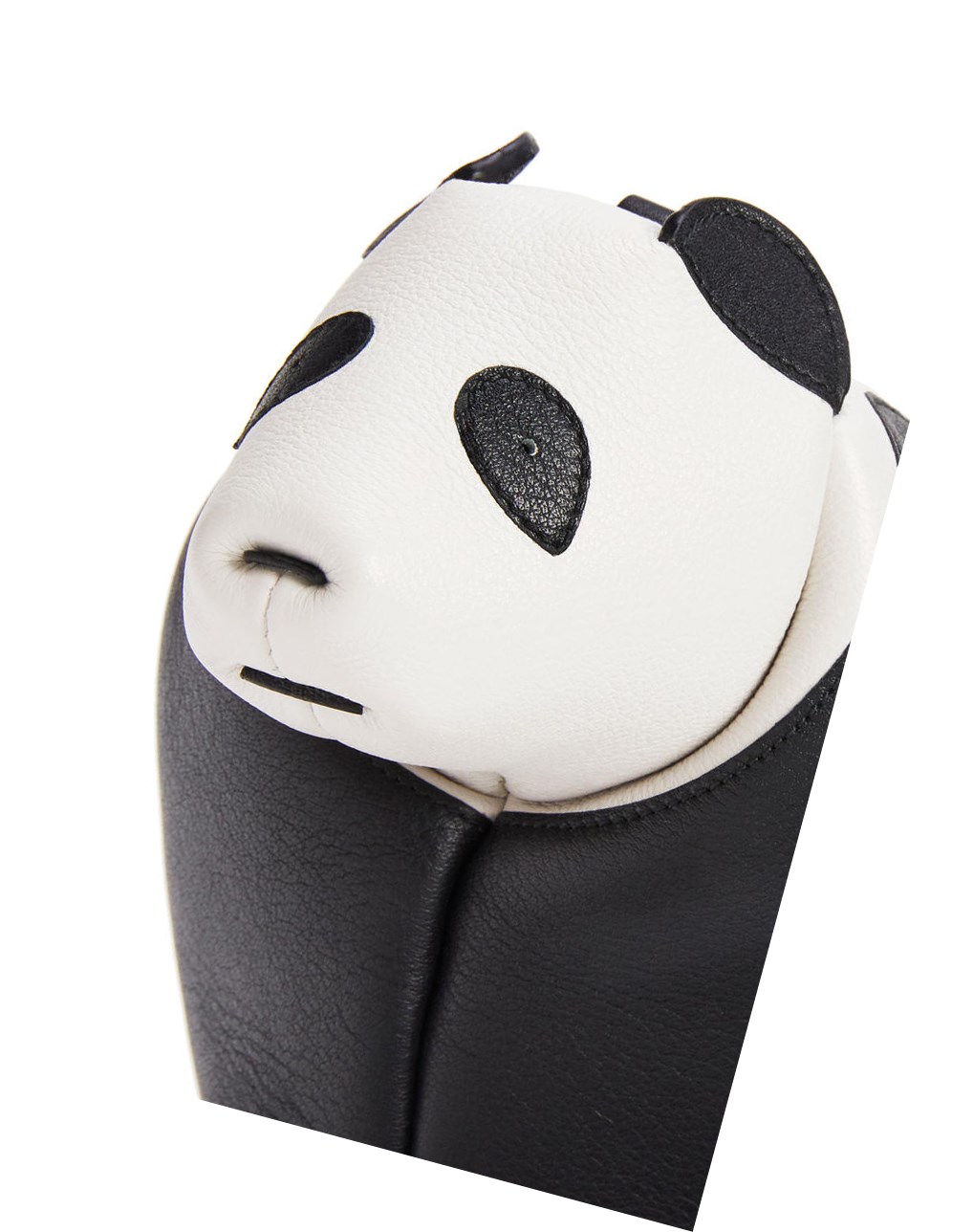 Loewe Mini Panda bag in classic calfskin Noir Blanche | 2937DSIWA