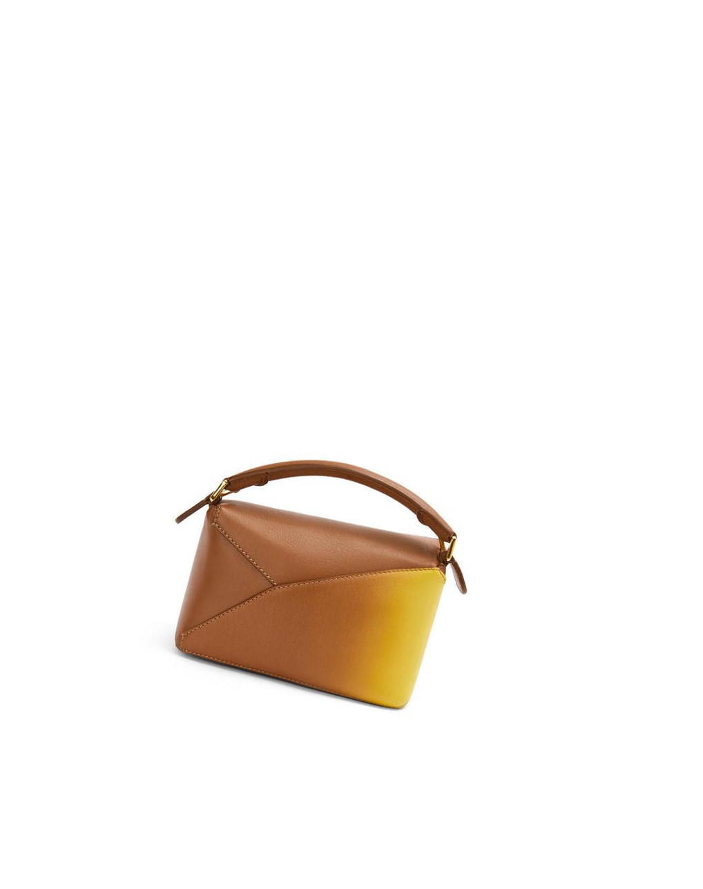 Loewe Mini Puzzle Edge bag in degrade nappa calfskin Citron | 2910UMLPC