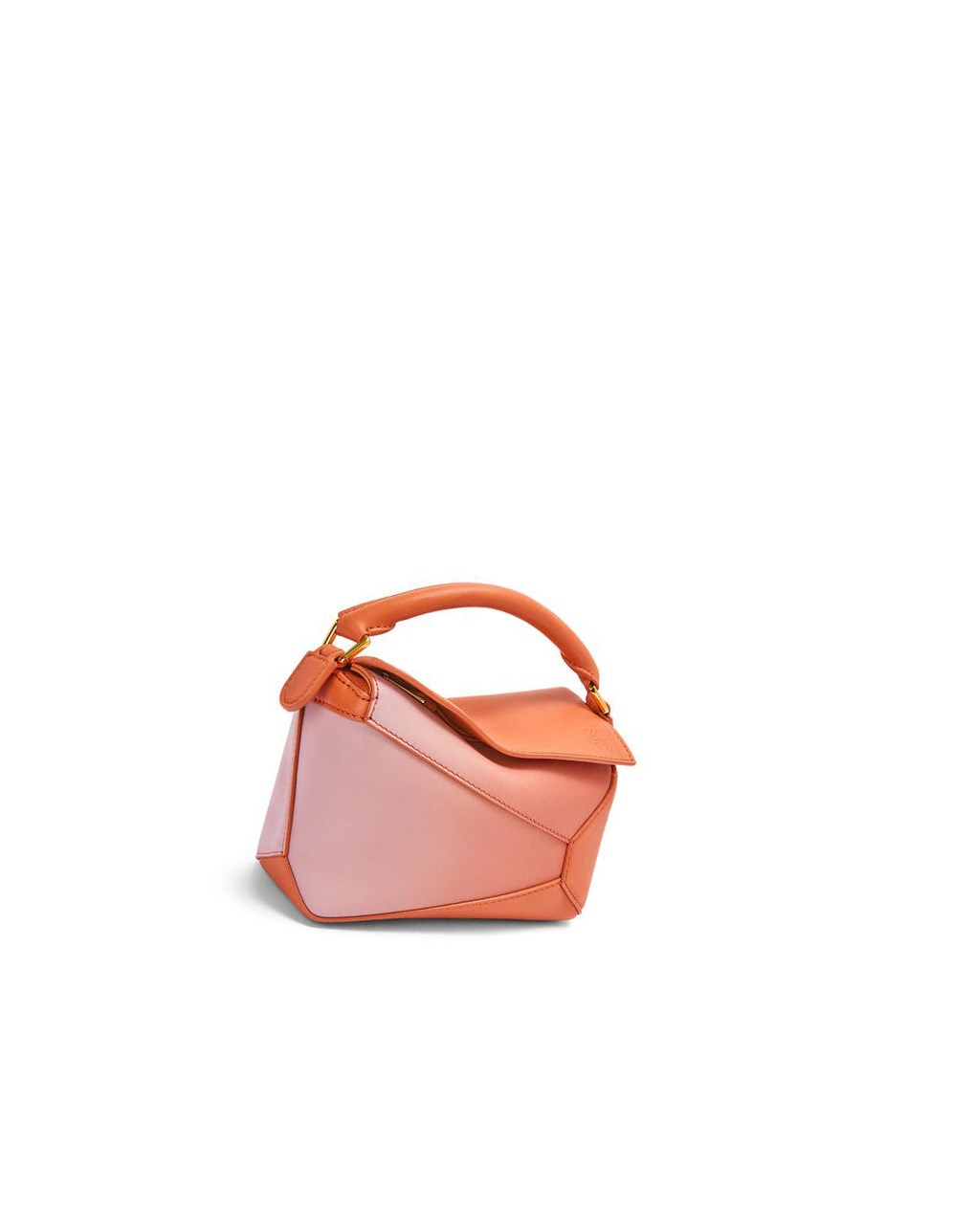 Loewe Mini Puzzle Edge bag in degrade nappa calfskin Corail Foncé | 8324XOCHP