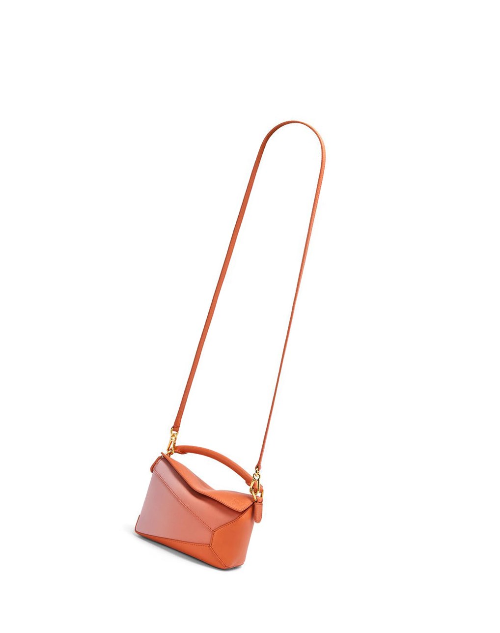 Loewe Mini Puzzle Edge bag in degrade nappa calfskin Corail Foncé | 8324XOCHP