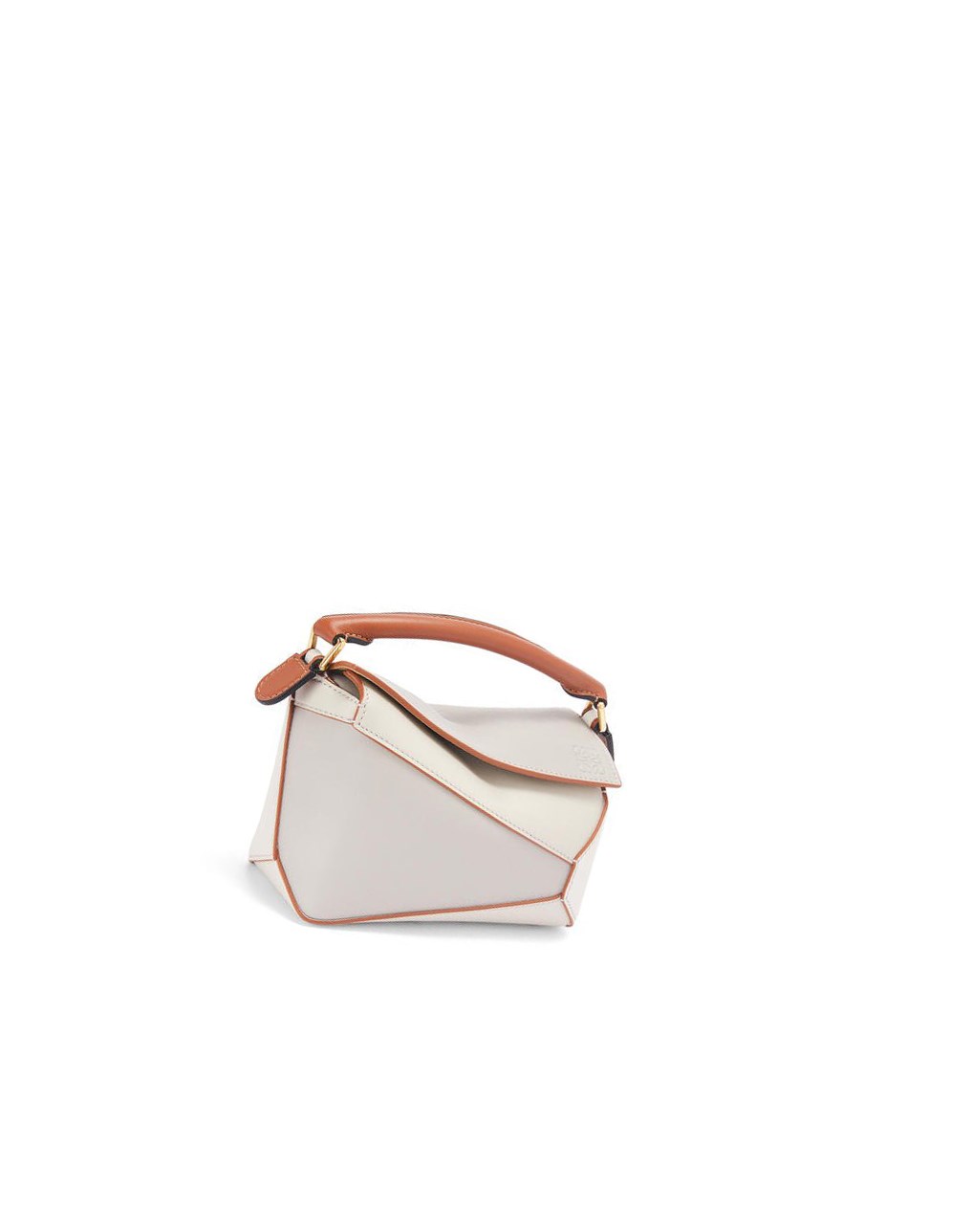 Loewe Mini Puzzle Edge in nappa calfskin Blanche | 0142MGLEB