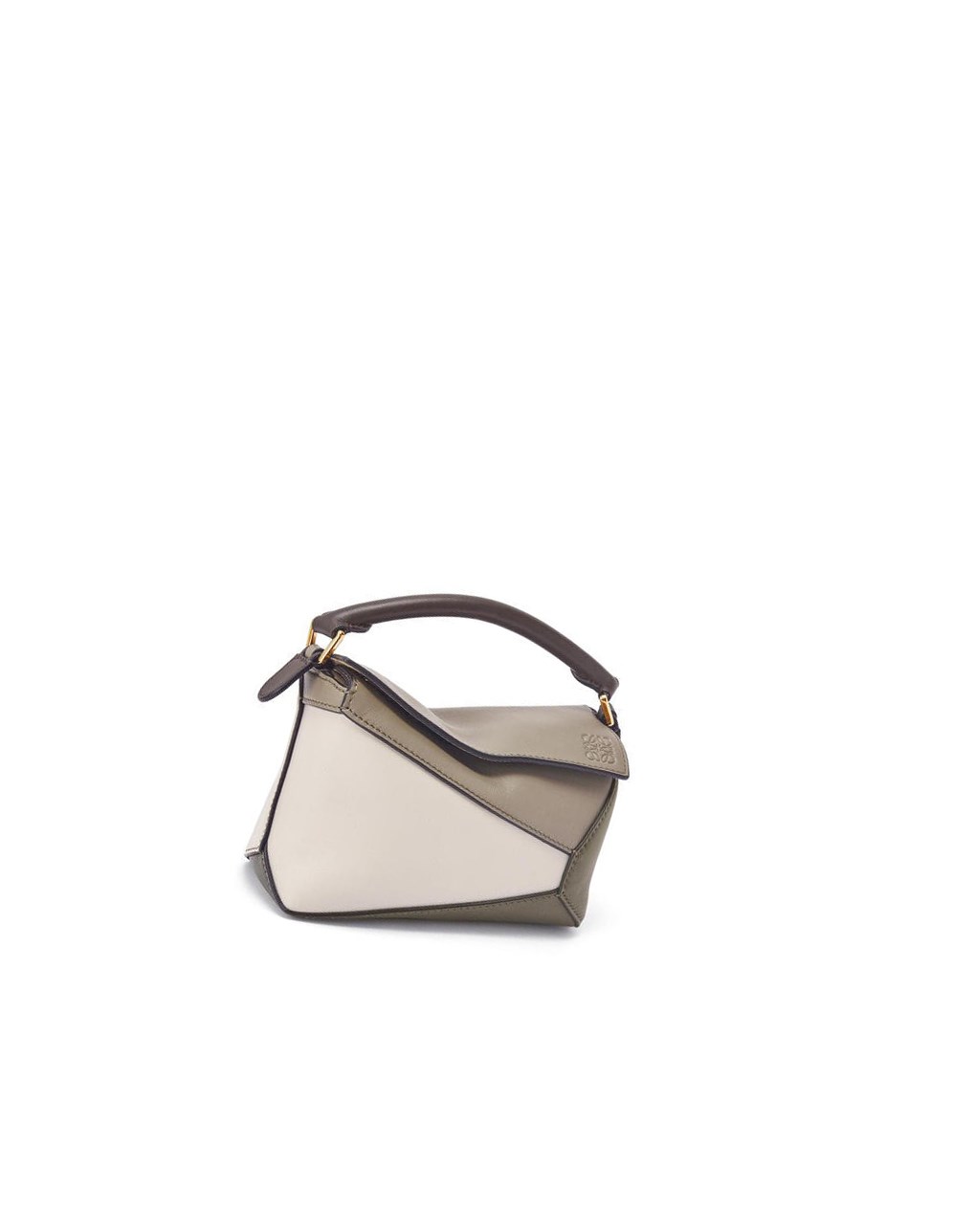 Loewe Mini Puzzle Edge in nappa calfskin Vert Noir | 3258VWBGY