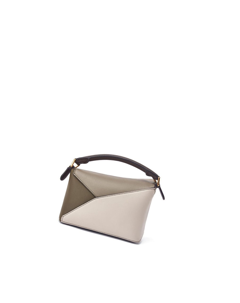 Loewe Mini Puzzle Edge in nappa calfskin Vert Noir | 3258VWBGY