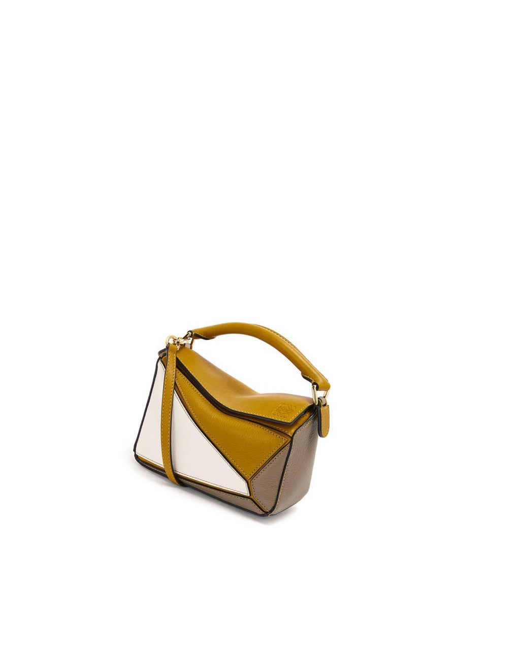 Loewe Mini Puzzle bag in classic calfskin Blanche | 0128UHJOZ