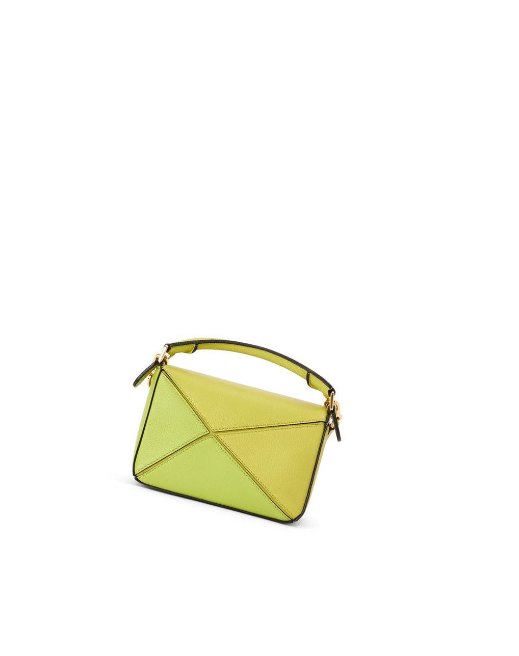 Loewe Mini Puzzle bag in classic calfskin Jaune Blanche | 0196XAIBR