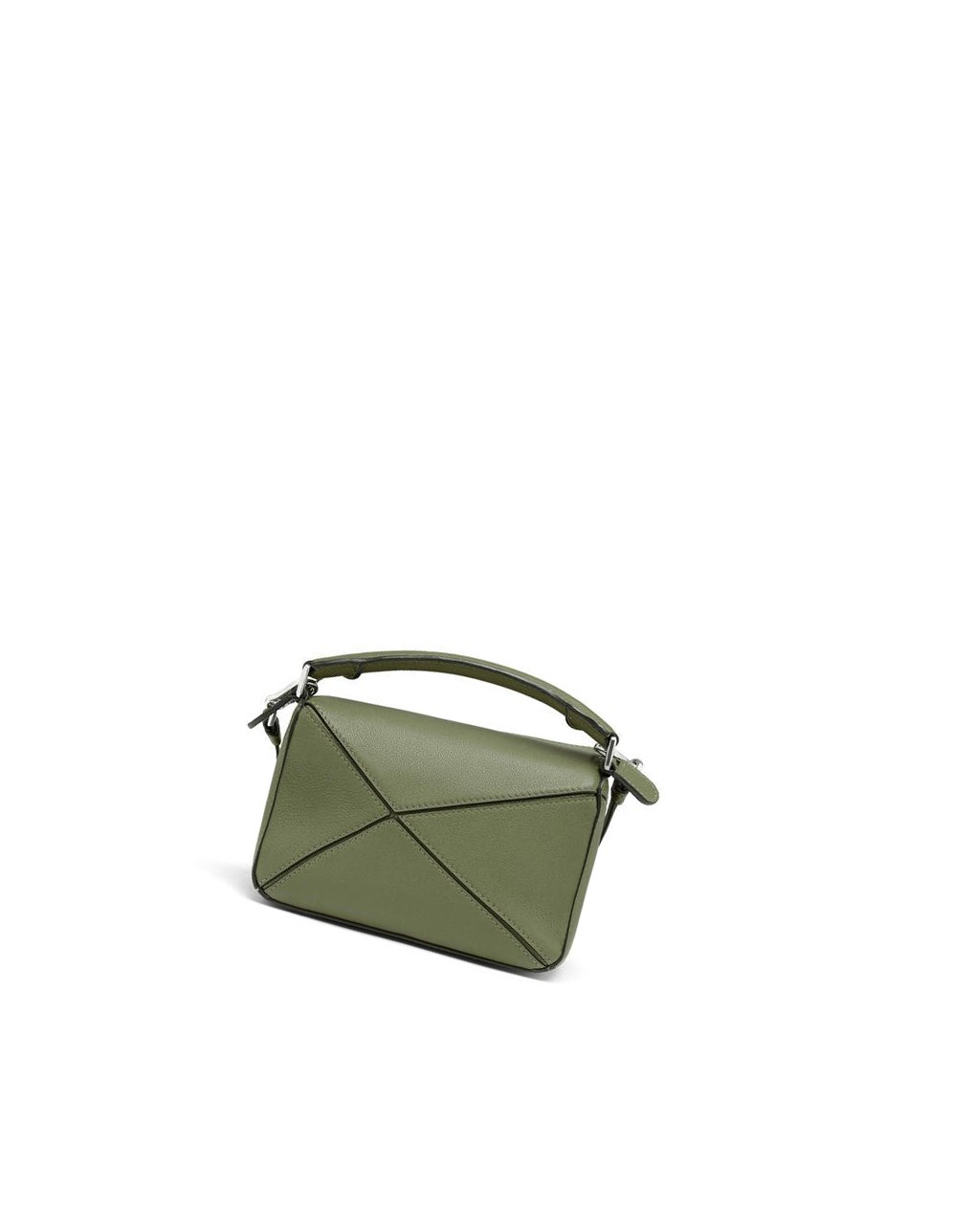 Loewe Mini Puzzle bag in classic calfskin Vert | 5087GKLHV