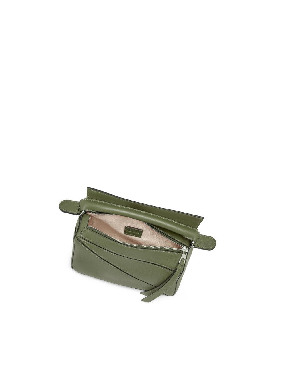 Loewe Mini Puzzle bag in classic calfskin Vert | 5087GKLHV