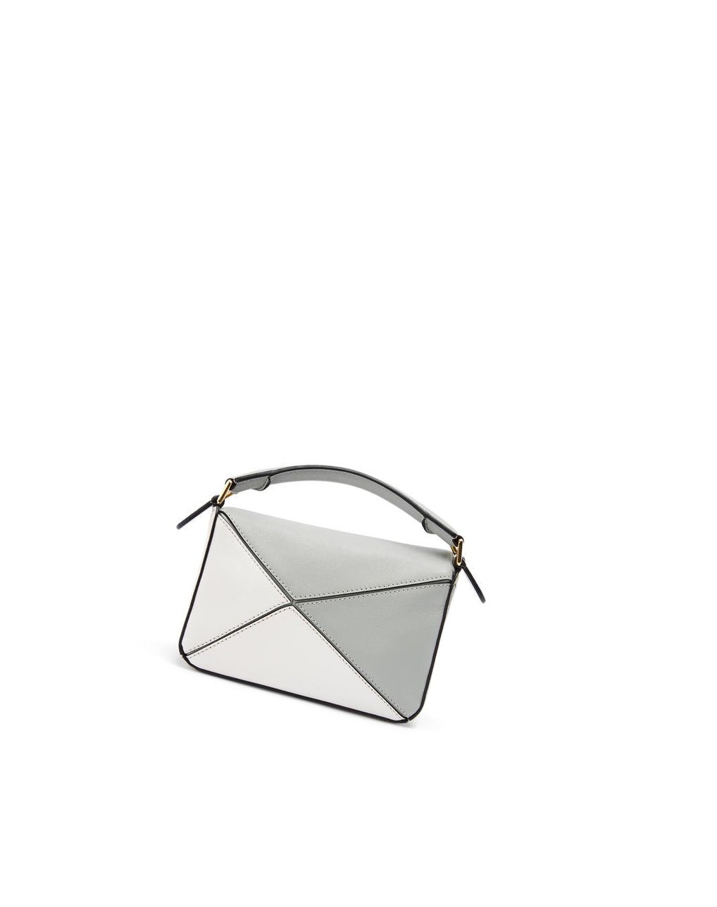 Loewe Mini Puzzle bag in classic calfskin Grise Vert | 8570ISHQA