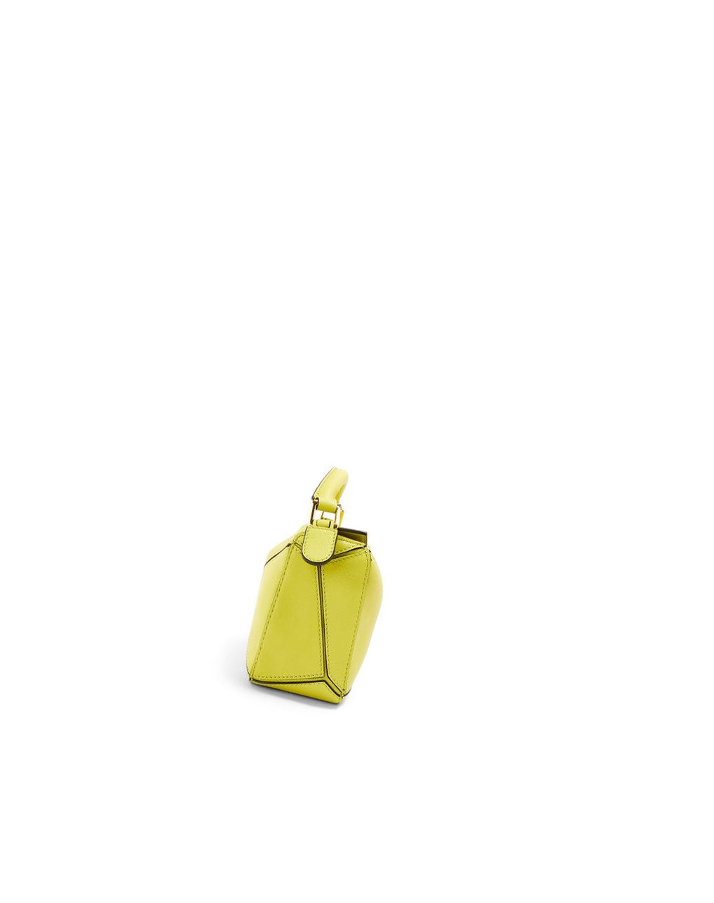 Loewe Mini Puzzle bag in classic calfskin Jaune | 9023QLIPC