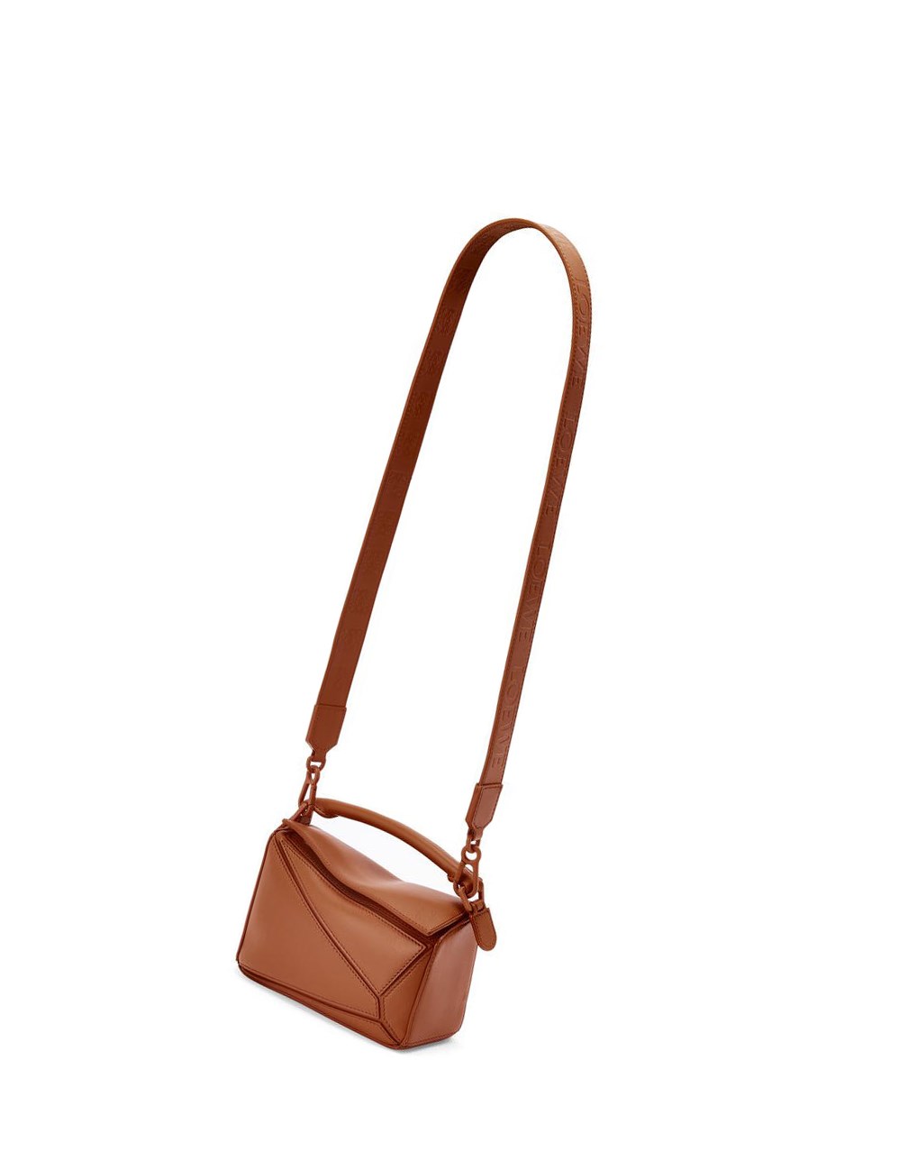 Loewe Mini Puzzle bag in satin calfskin Pecan | 2495JDFCE