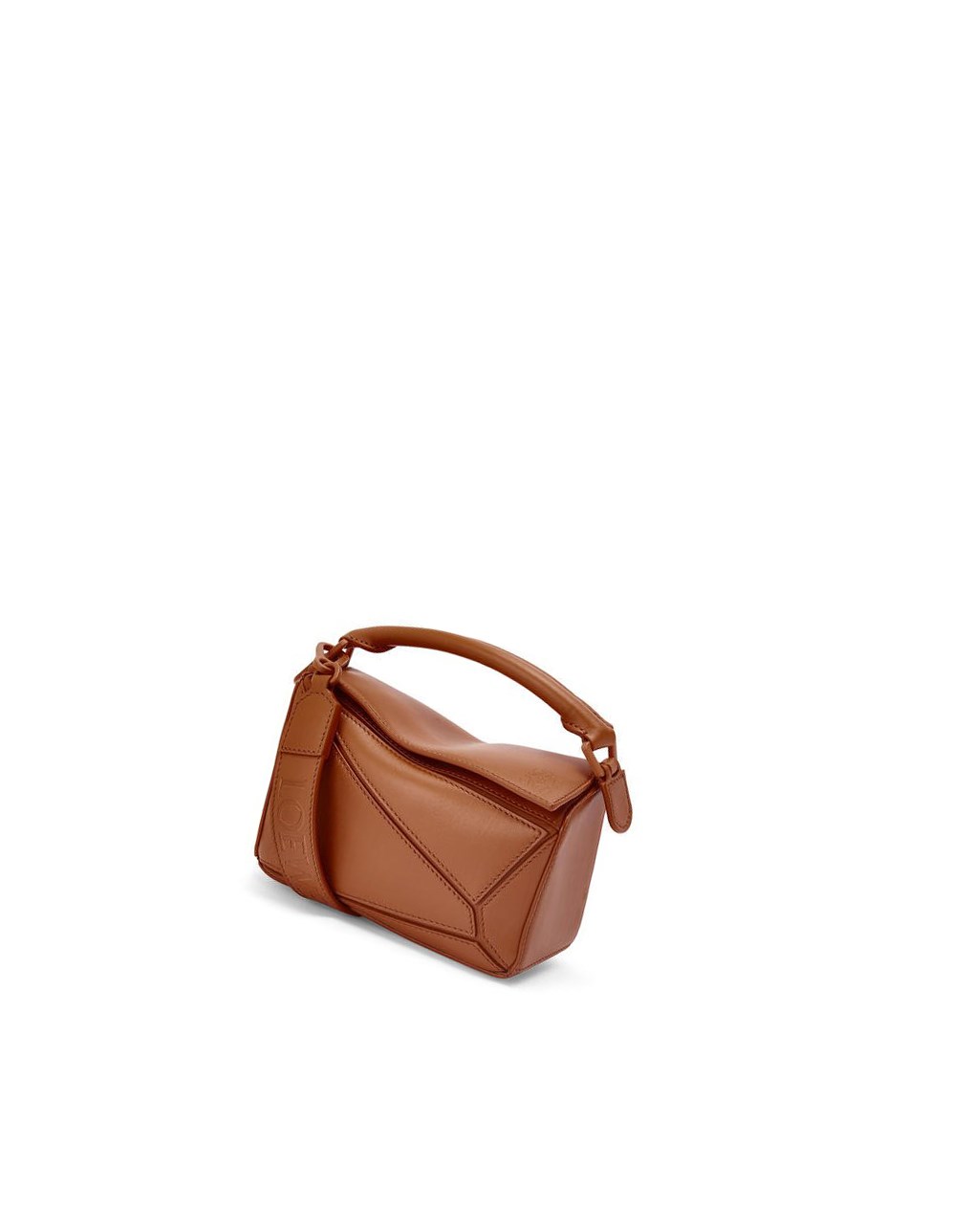 Loewe Mini Puzzle bag in satin calfskin Pecan | 2495JDFCE