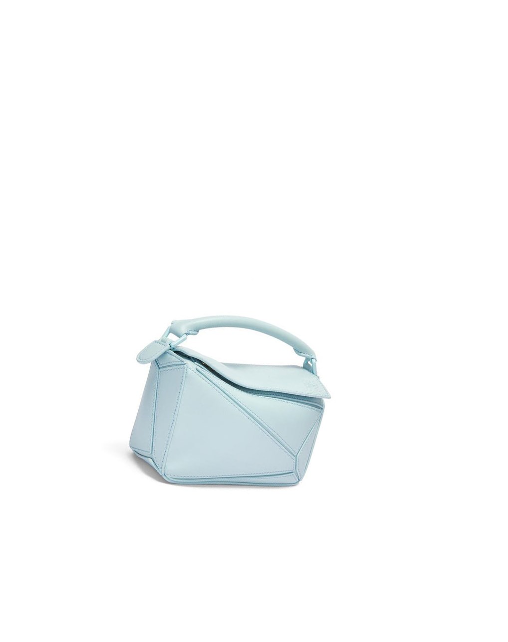 Loewe Mini Puzzle bag in satin calfskin Aquamarine | 3624LNWYZ