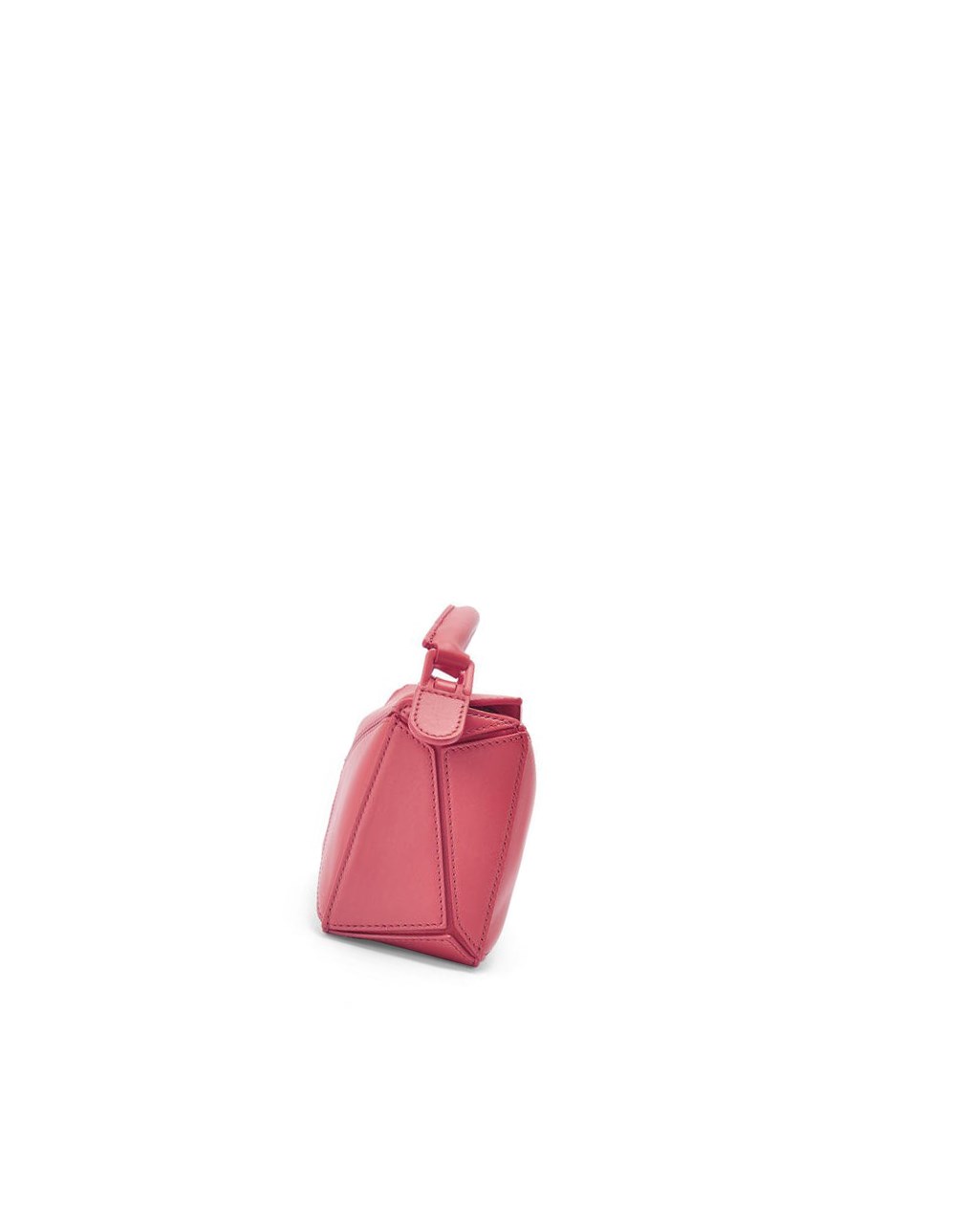 Loewe Mini Puzzle bag in satin calfskin Plumrose | 3968NDIEX