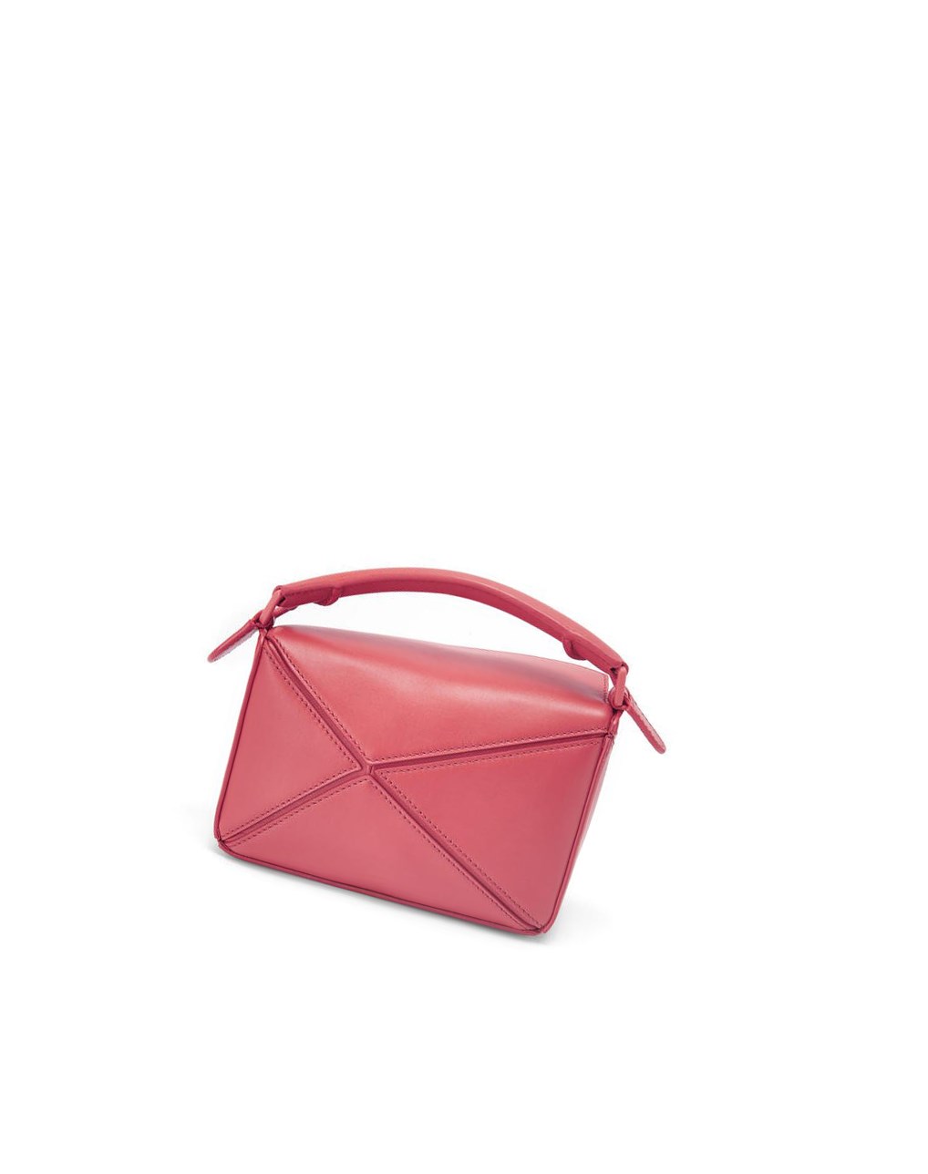 Loewe Mini Puzzle bag in satin calfskin Plumrose | 3968NDIEX