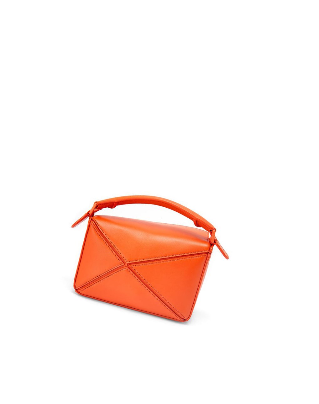 Loewe Mini Puzzle bag in satin calfskin Orange | 3984APBML