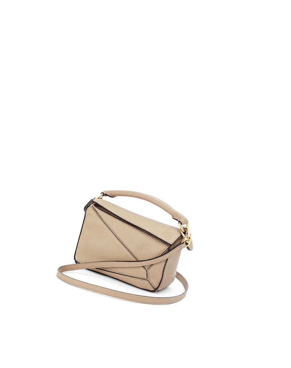 Loewe Mini Puzzle bag in soft grained calfskin Sable | 1078TQAFJ