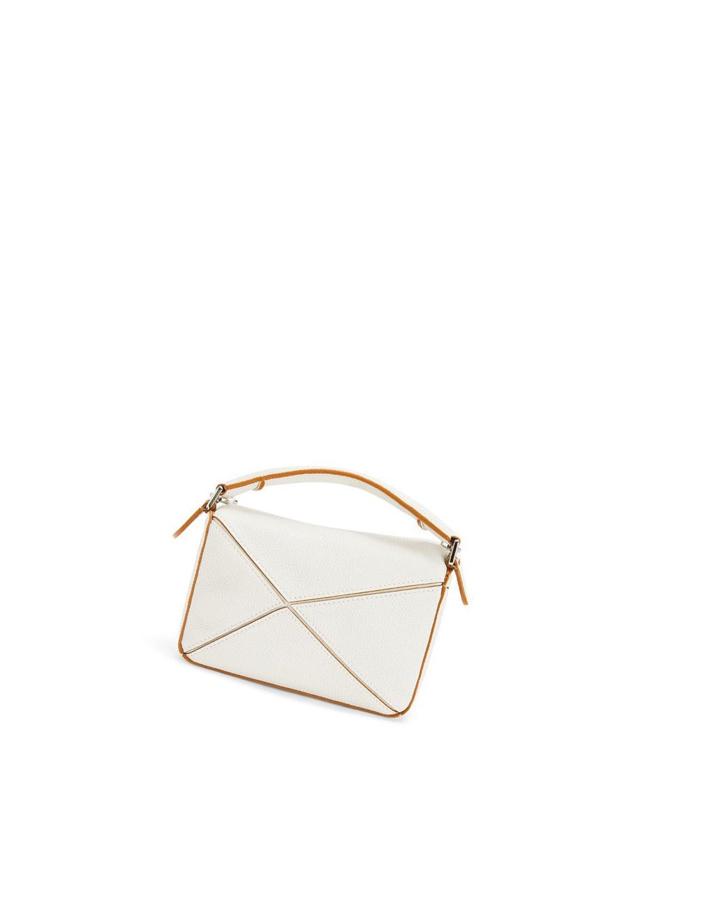 Loewe Mini Puzzle bag in soft grained calfskin Blanche | 5673JSQZI