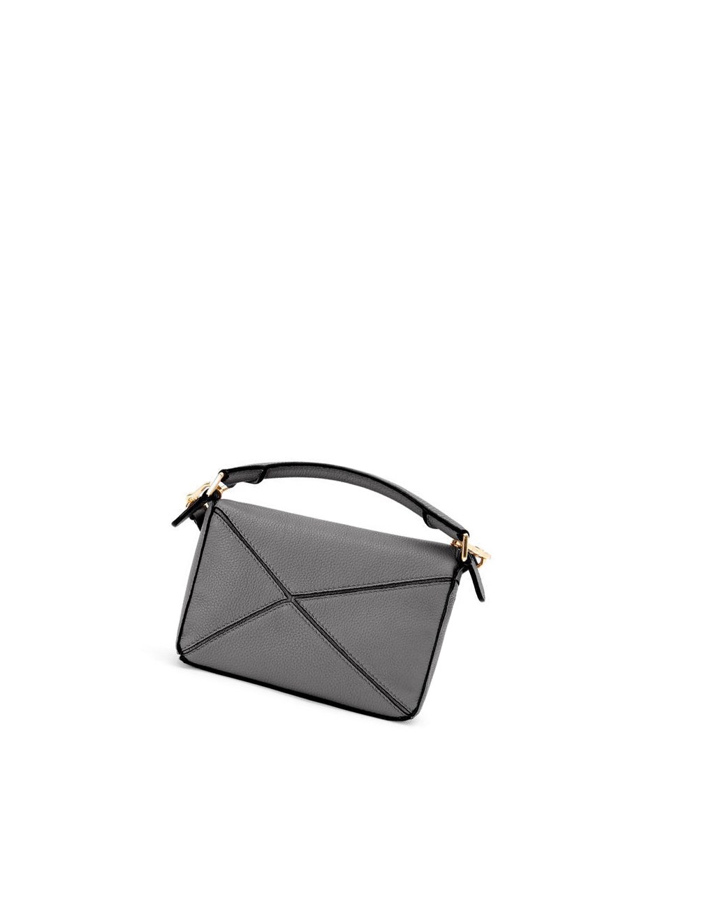 Loewe Mini Puzzle bag in soft grained calfskin Grise | 5739OMNUE