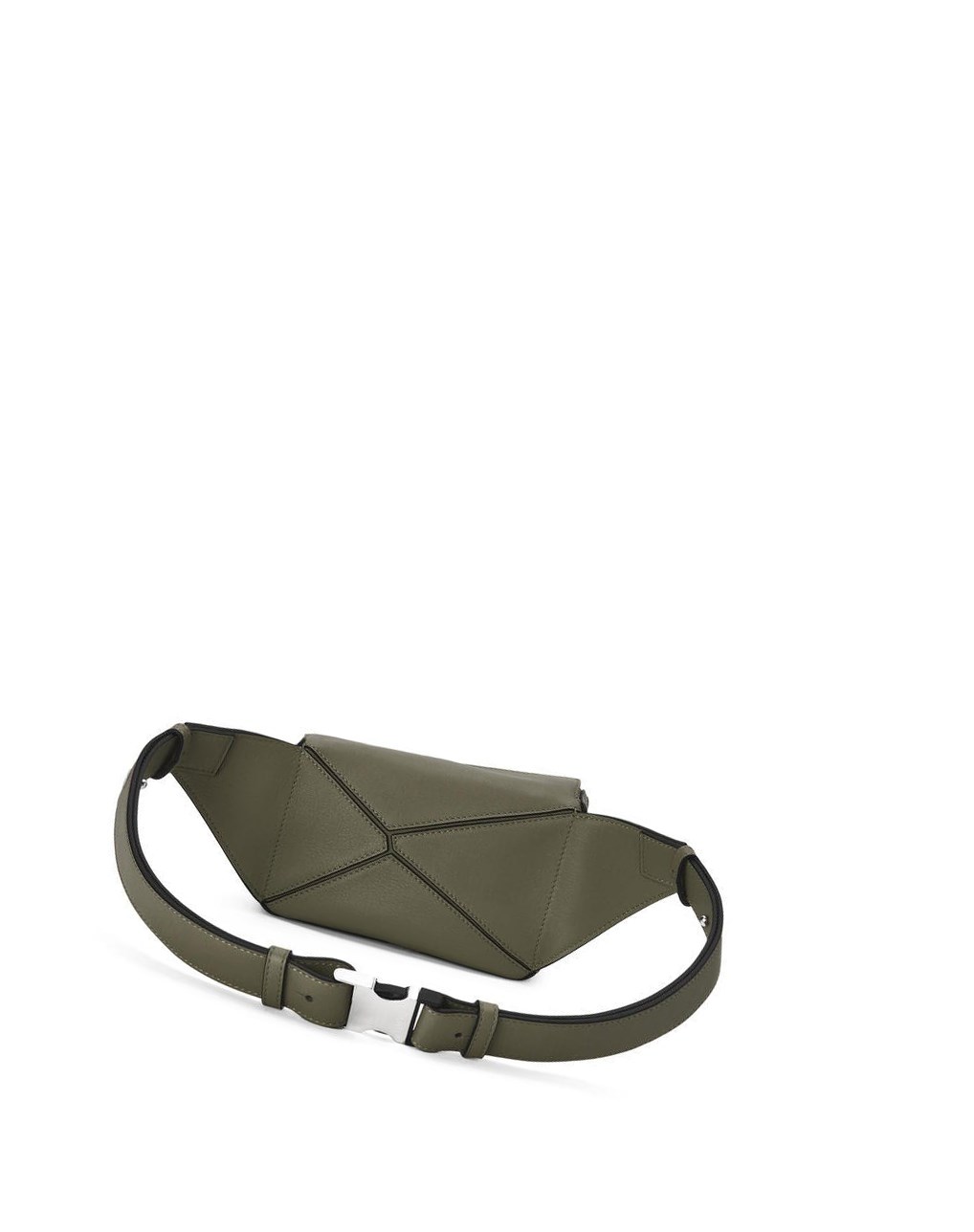 Loewe Mini Puzzle bumbag in classic calfskin Kaki Vert | 2586USMIX