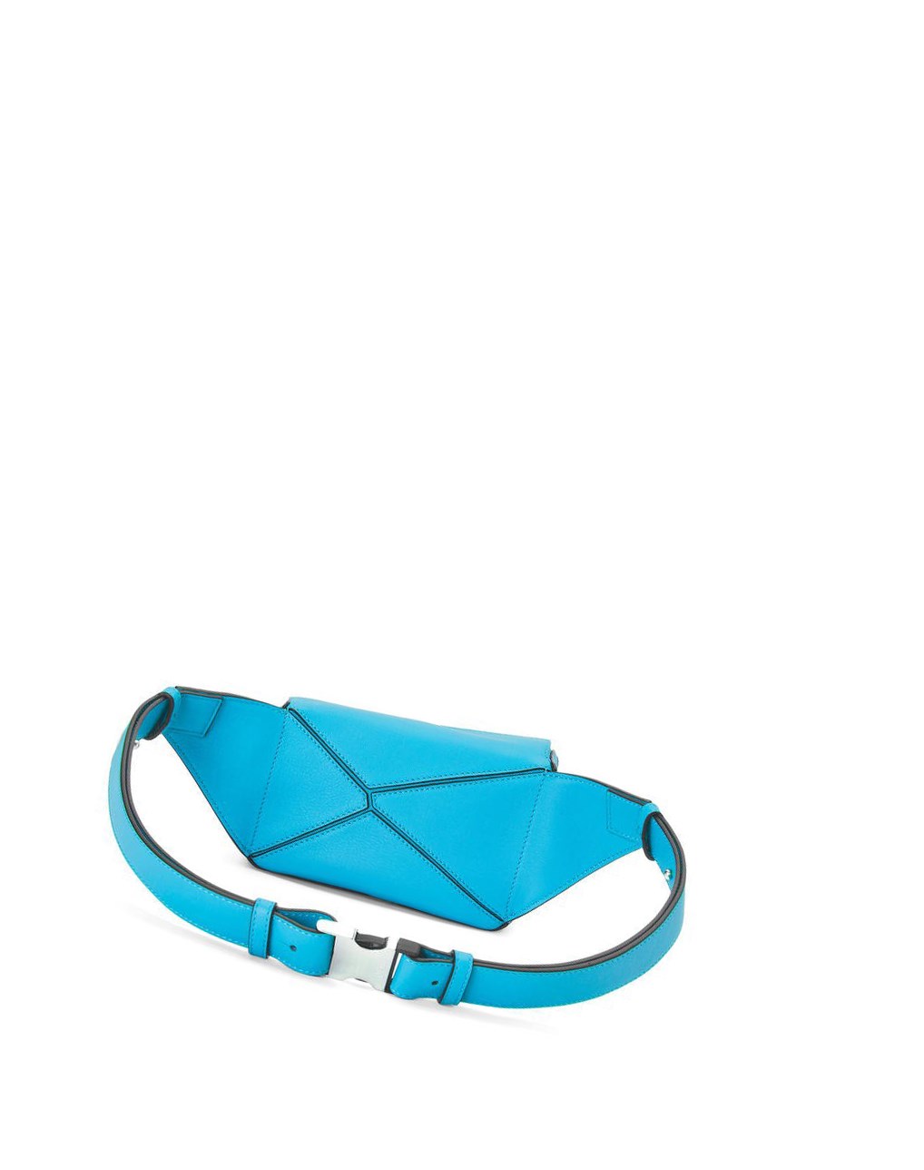 Loewe Mini Puzzle bumbag in classic calfskin Cyan | 6534SFTHC