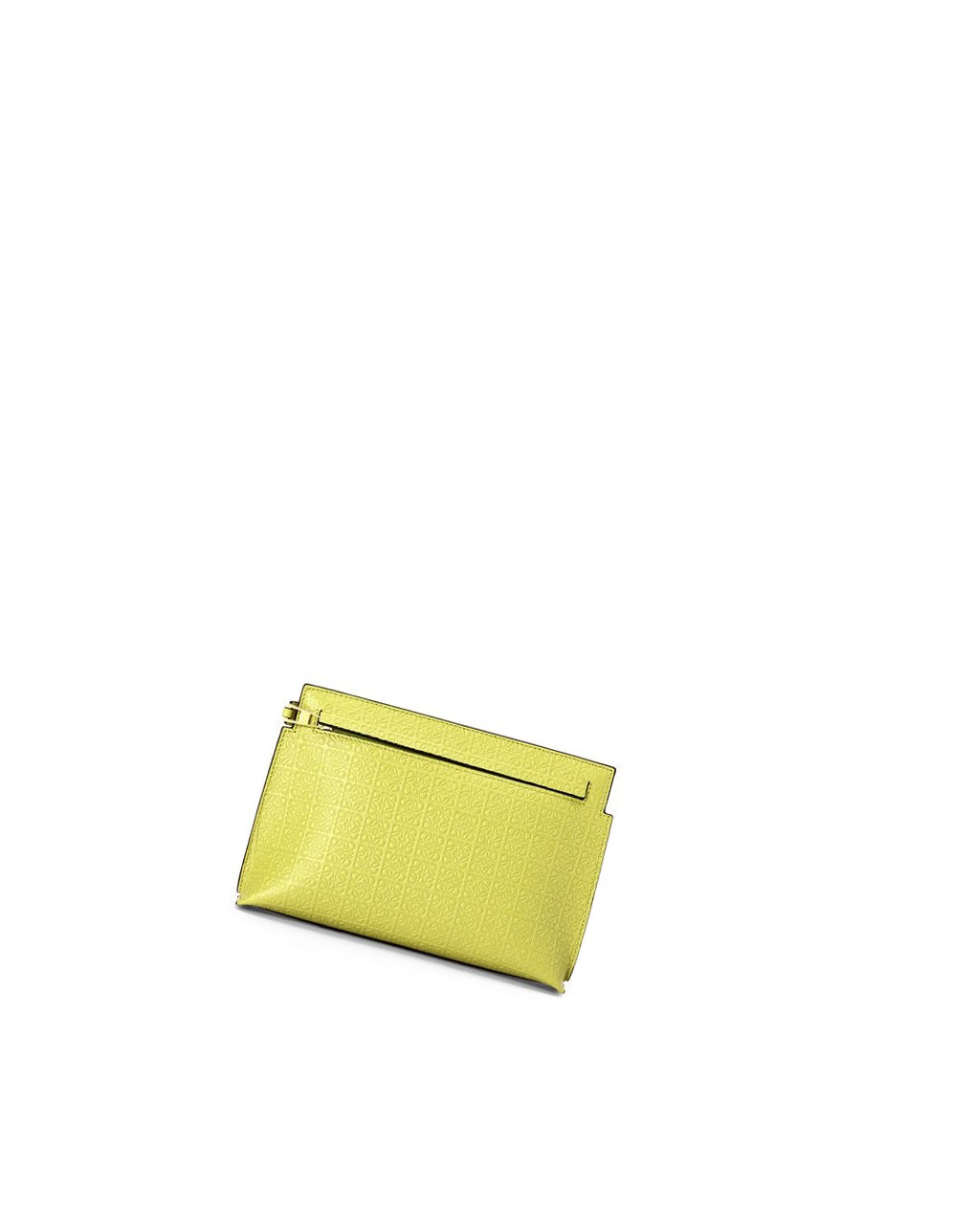 Loewe Mini Repeat T Pouch in embossed silk calfskin Jaune | 2198FMKWX