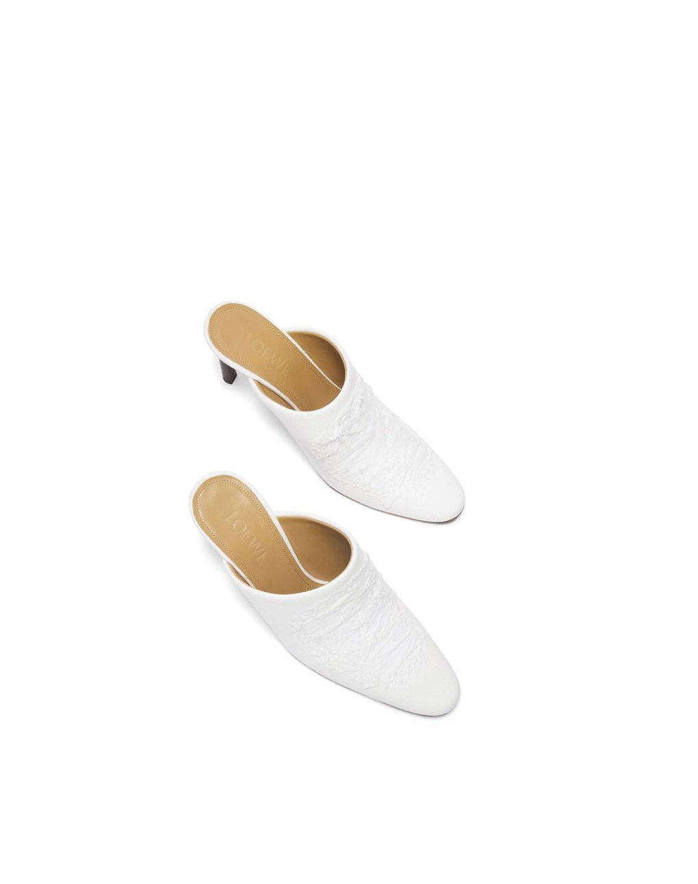 Loewe Mule in ripped denim Blanche | 7086OZIBS