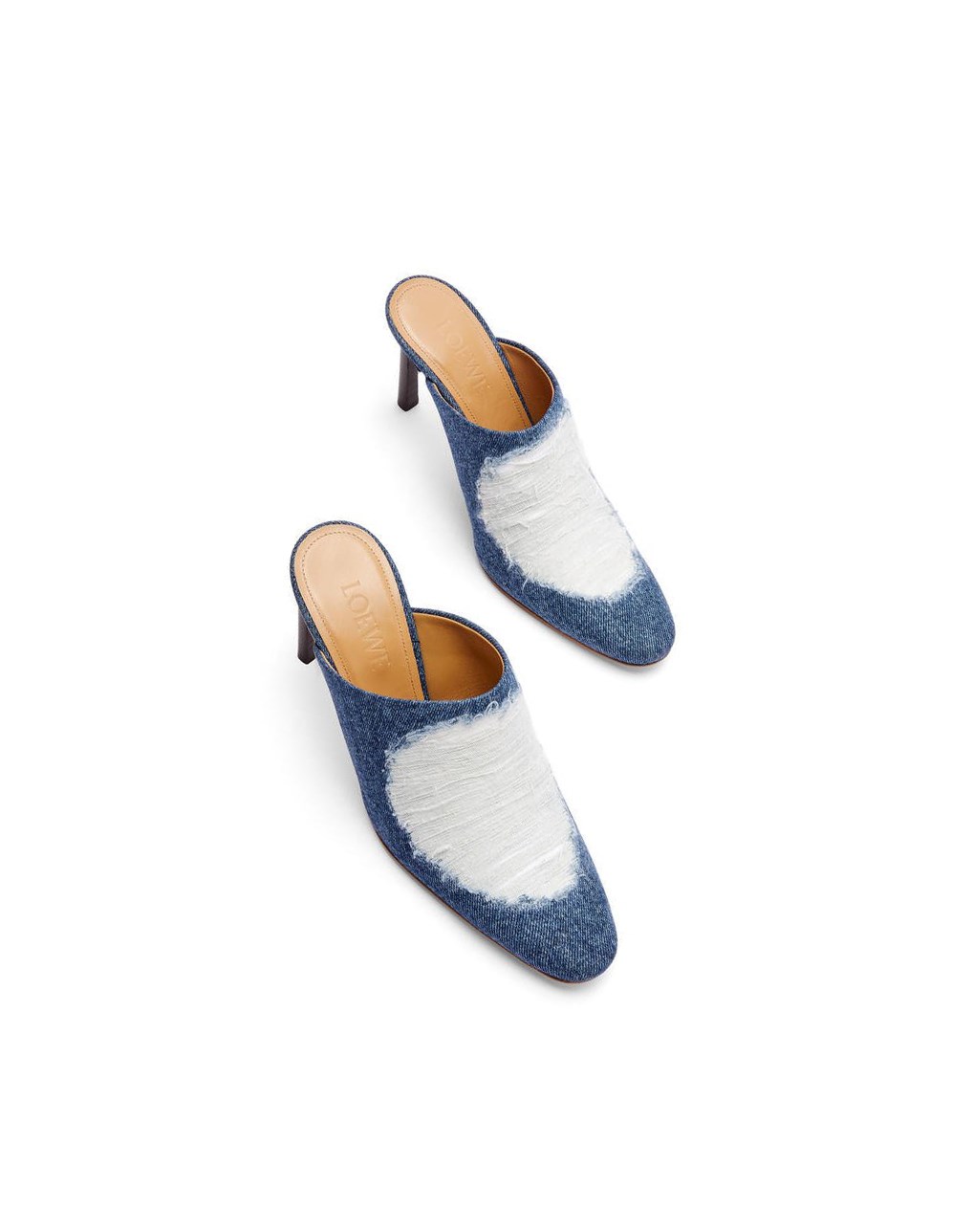 Loewe Mule in ripped denim Washed Denim | 3214QNKOL