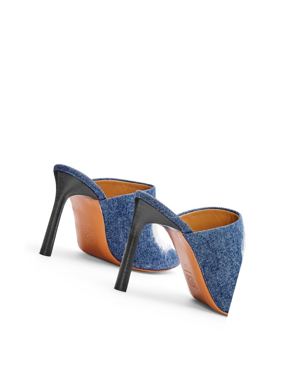 Loewe Mule in ripped denim Washed Denim | 3214QNKOL