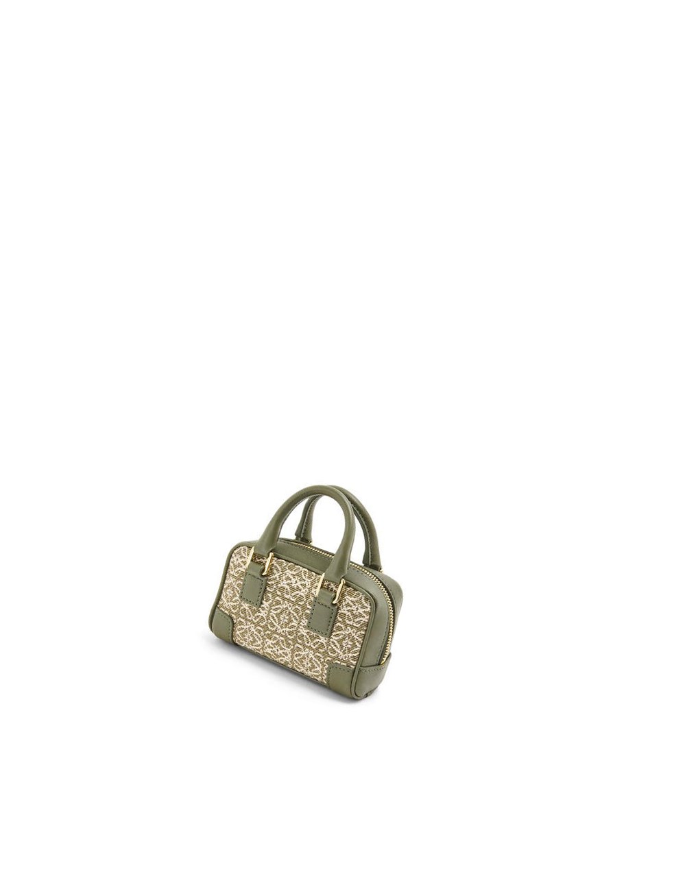 Loewe Nano Amazona in Anagram jacquard and calfskin Vert Vert | 3962RZMIG