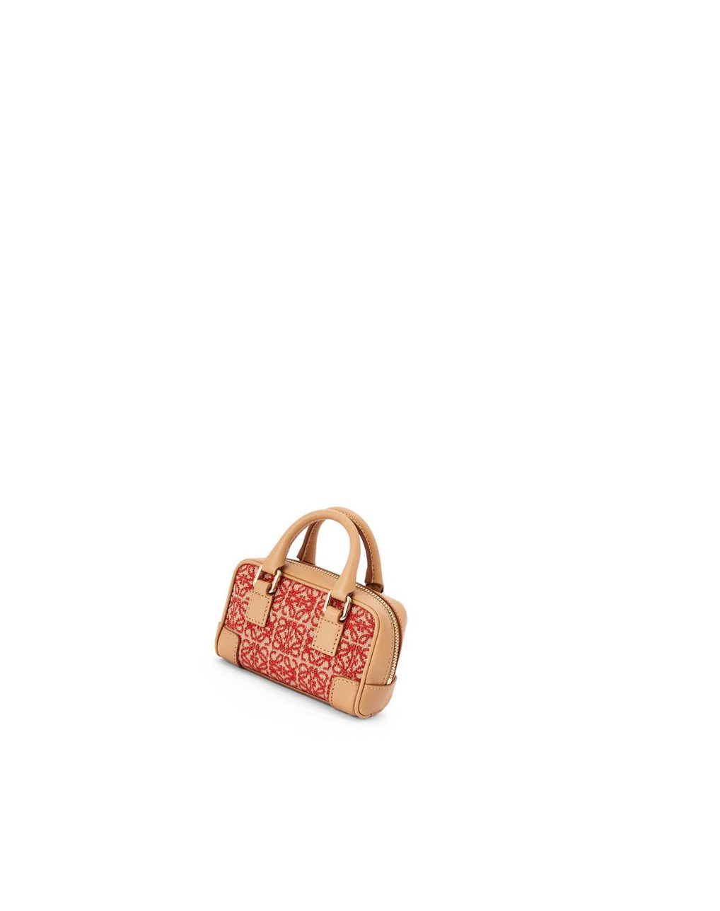 Loewe Nano Amazona in Anagram jacquard and calfskin Rouge | 9017EBHRI