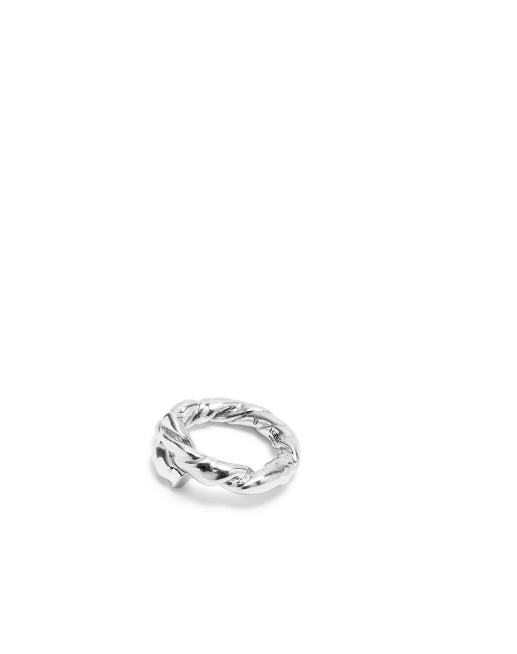 Loewe Nappa twist ring in sterling silver Argent | 1320DENFX