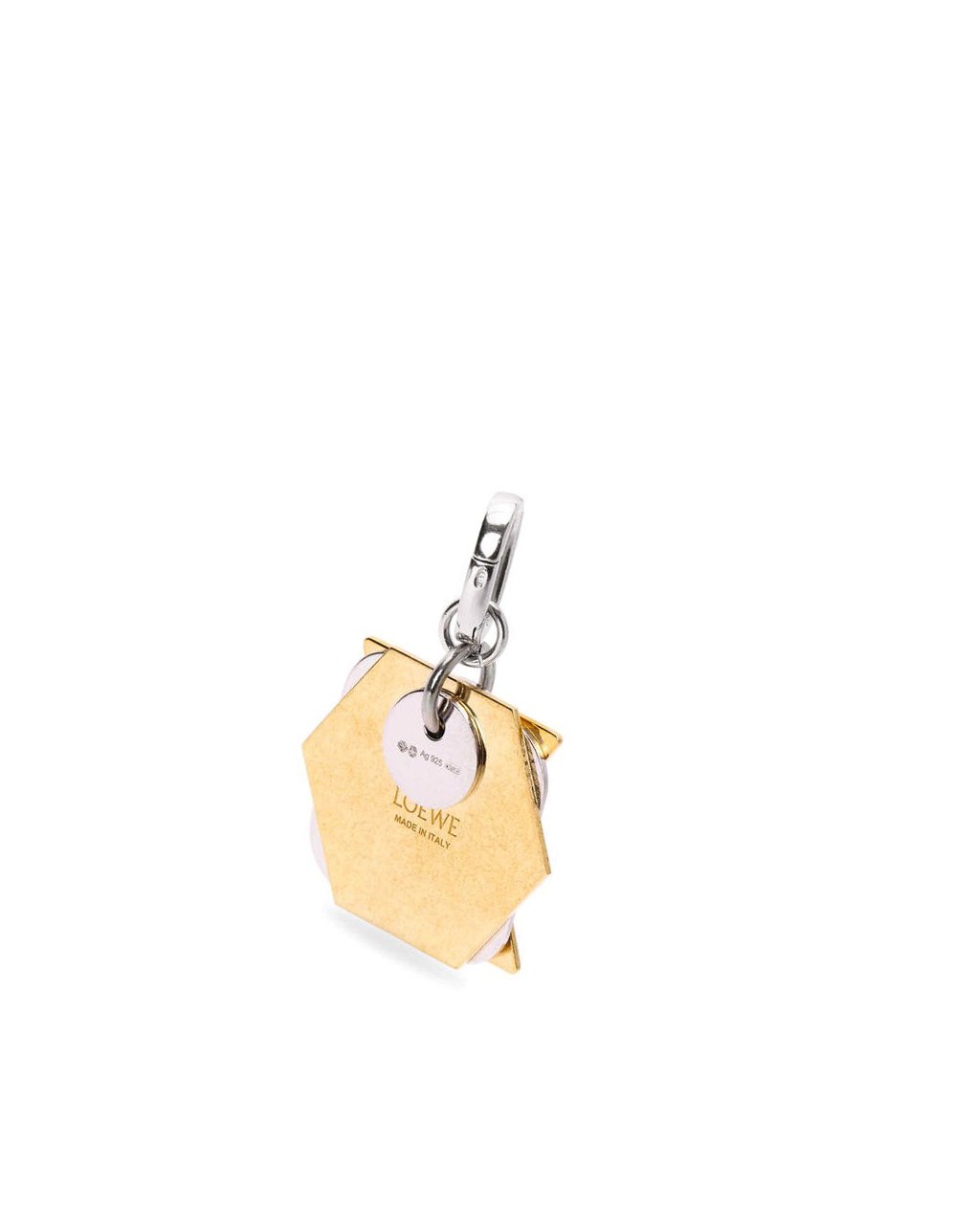 Loewe Origami charm in sterling silver Argent Doré | 2874RNIYT