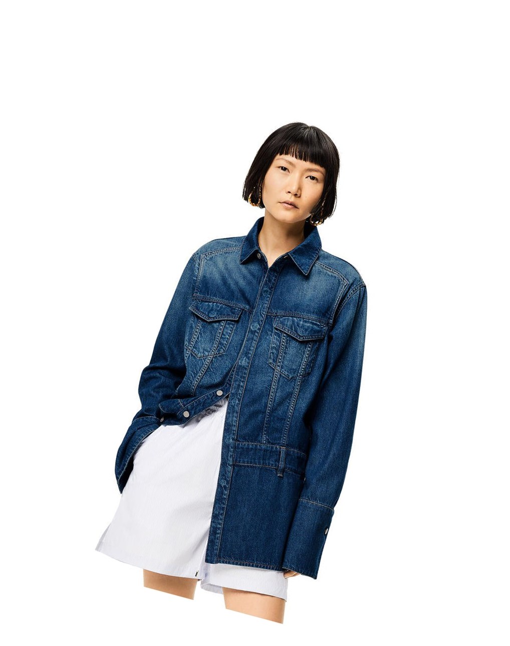 Loewe Overshirt in den Washed Denim | 9485OXJPE