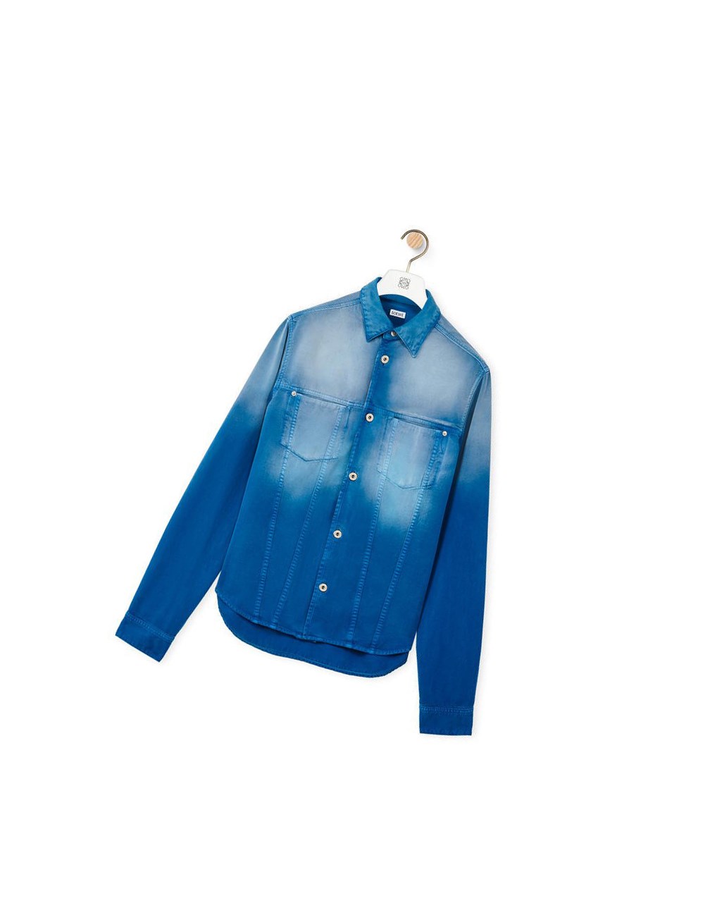 Loewe Overshirt in sunbleach denim Bleu | 6538VEXPL