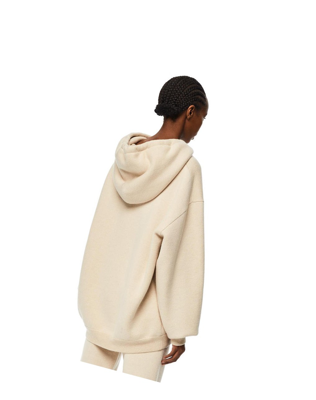 Loewe Oversize hoodie in cashmere Ecru | 6930TQYLR