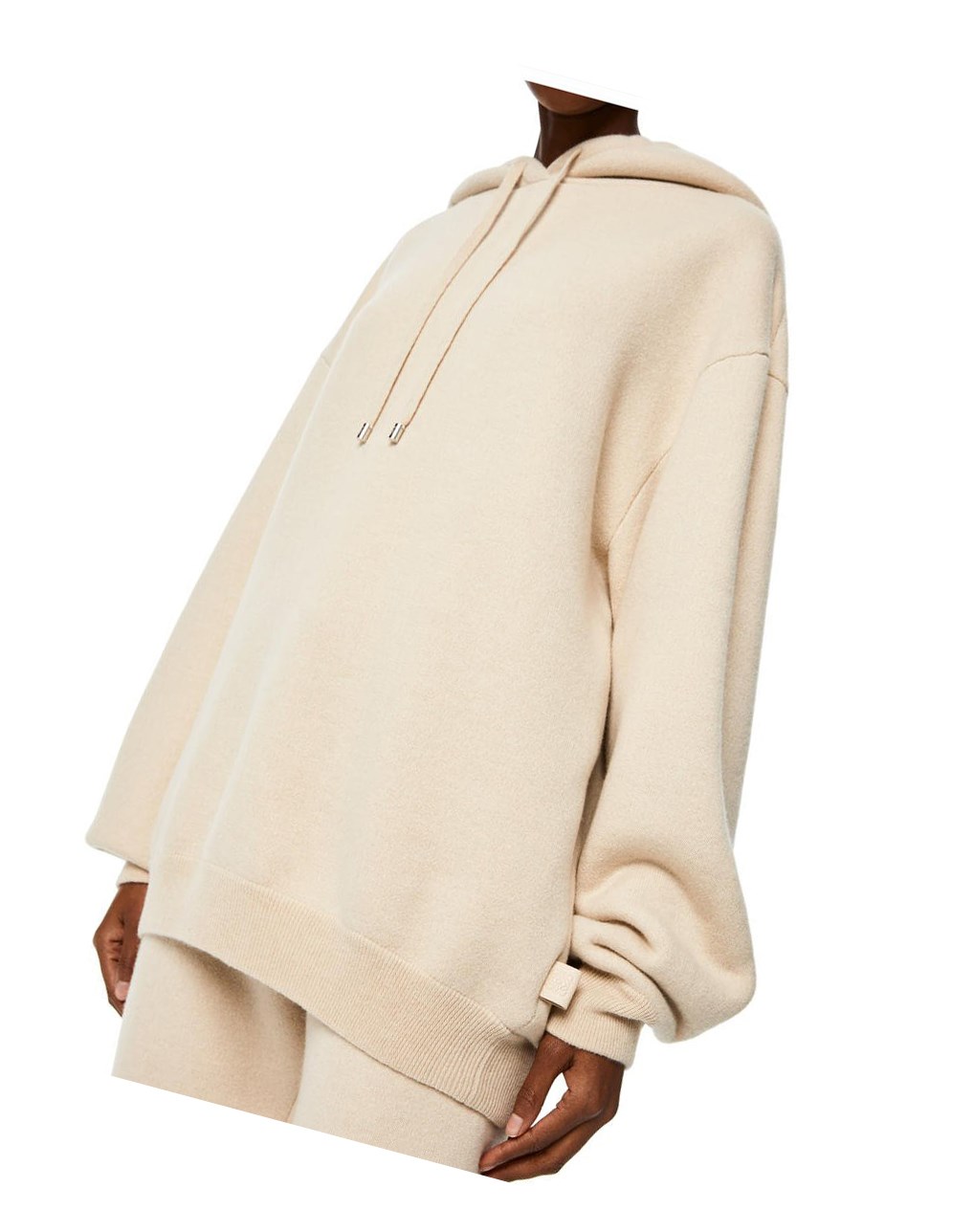 Loewe Oversize hoodie in cashmere Ecru | 6930TQYLR