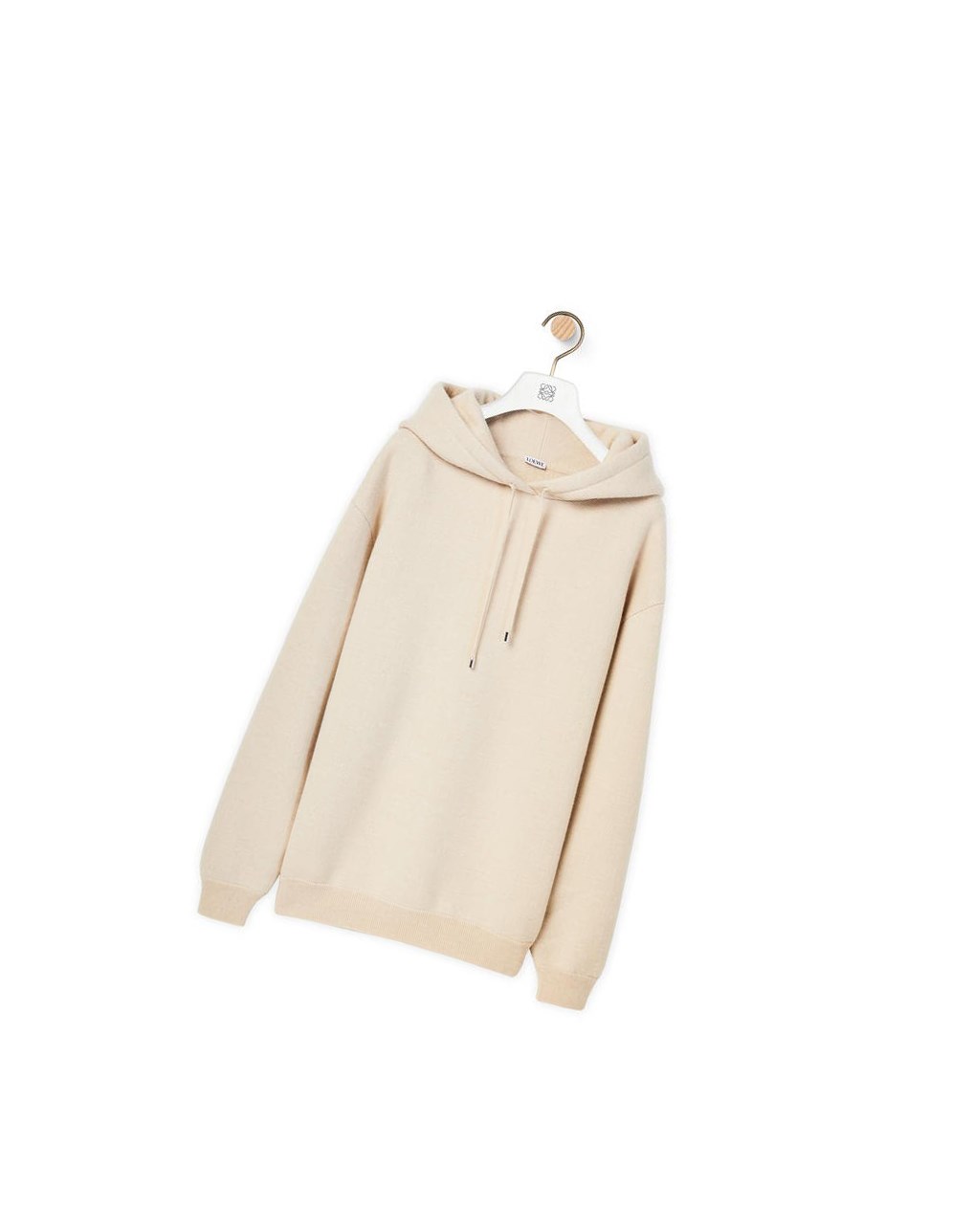 Loewe Oversize hoodie in cashmere Ecru | 6930TQYLR