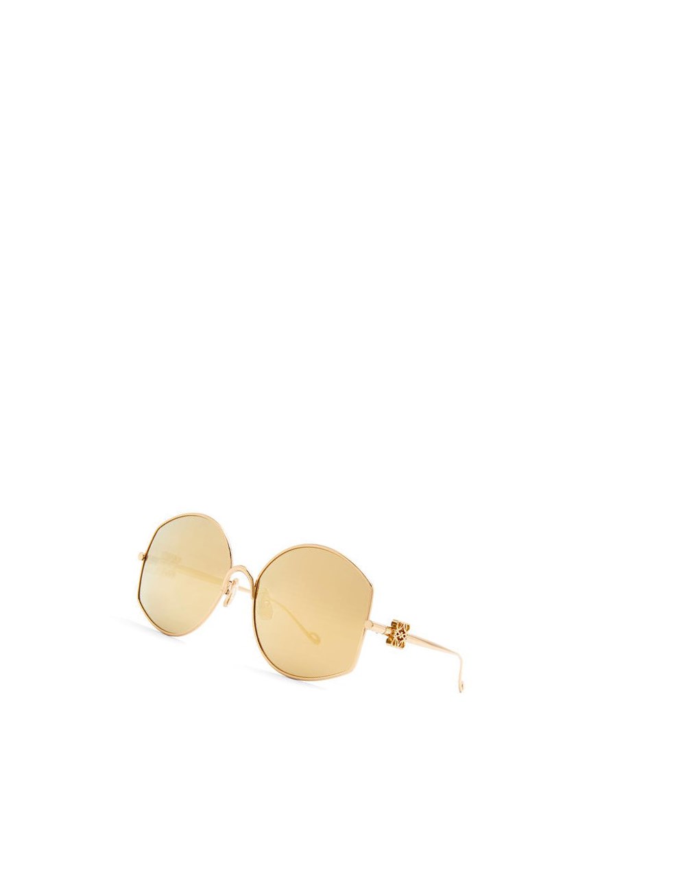 Loewe Oversize sunglasses in metal Doré Doré | 4201FHGKA