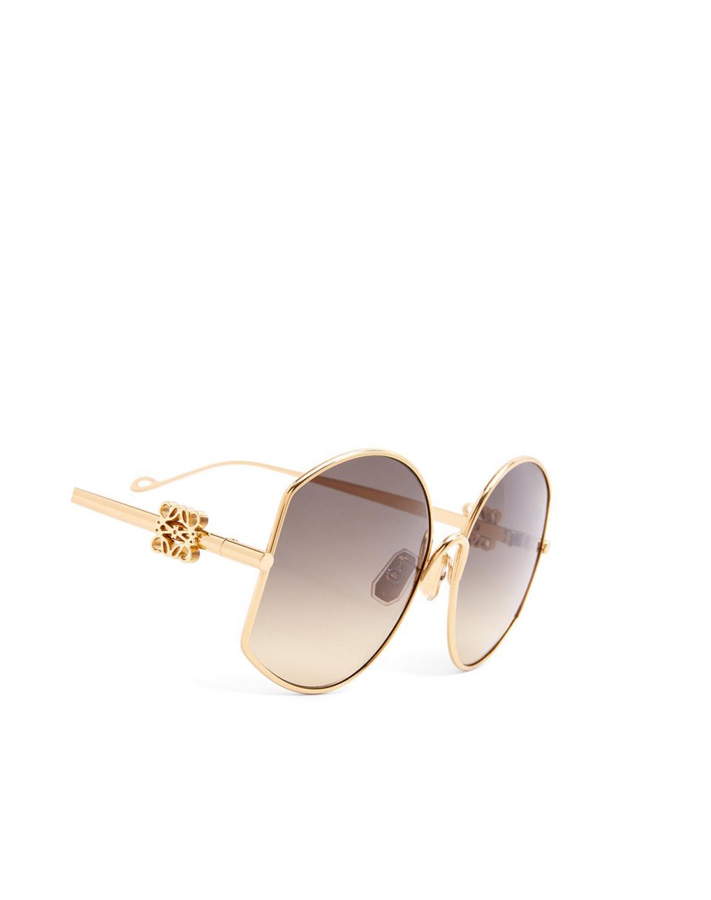 Loewe Oversize sunglasses in metal Doré Sable | 5264ZUCBW