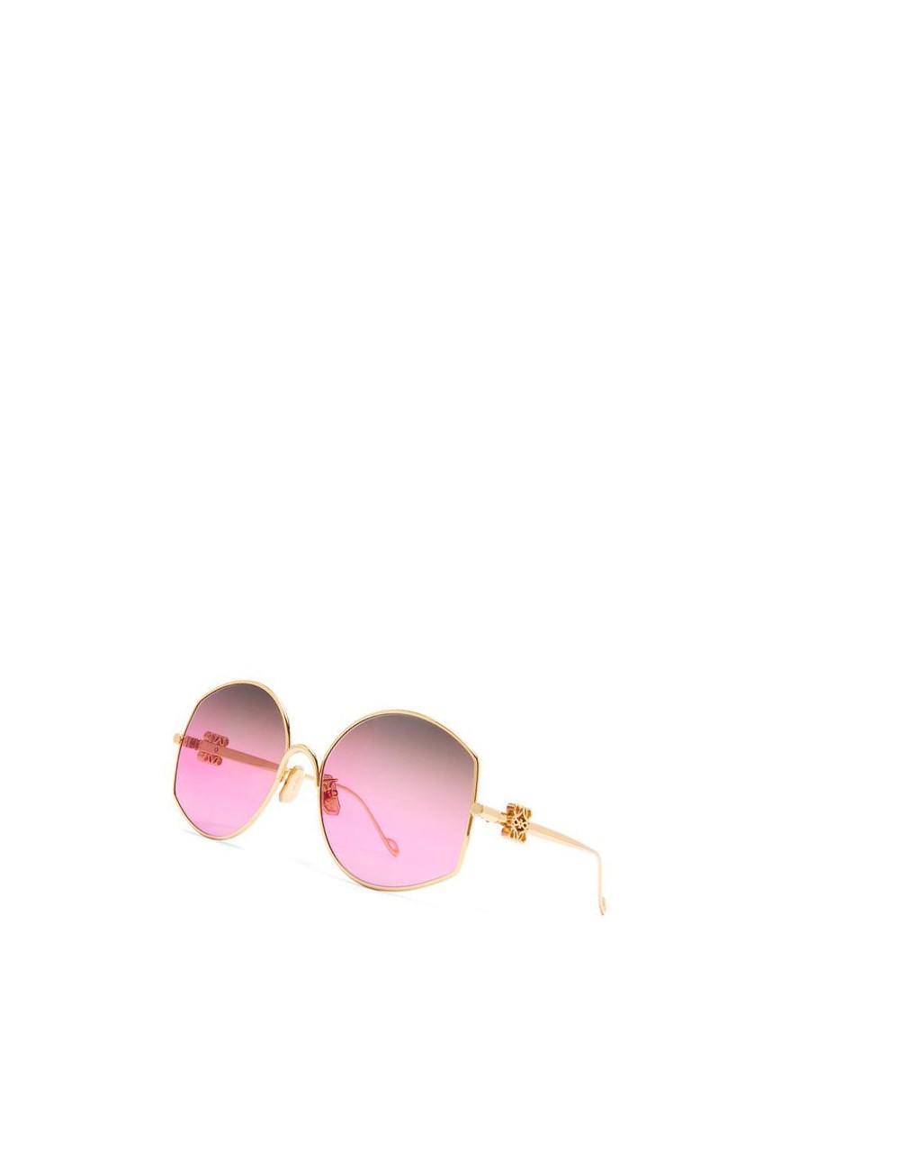 Loewe Oversize sunglasses in metal Rose Vert Foncé | 7964AWEUX