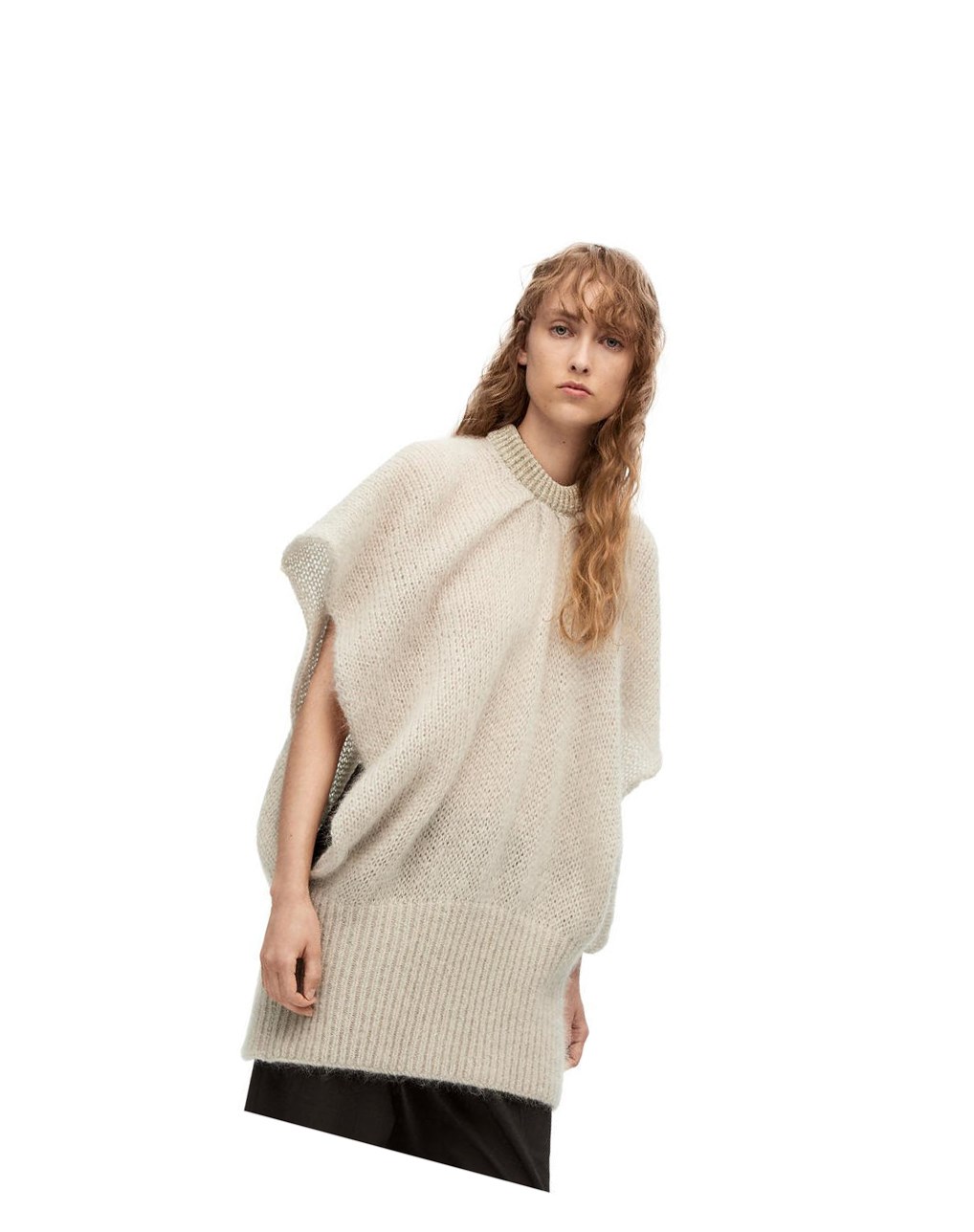 Loewe Oversize sweater in mohair Grise | 4097TKMQE